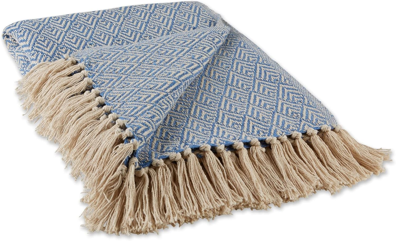 DII Diamond Throw Collection Cotton Woven, 50X60, Artichoke image number 6