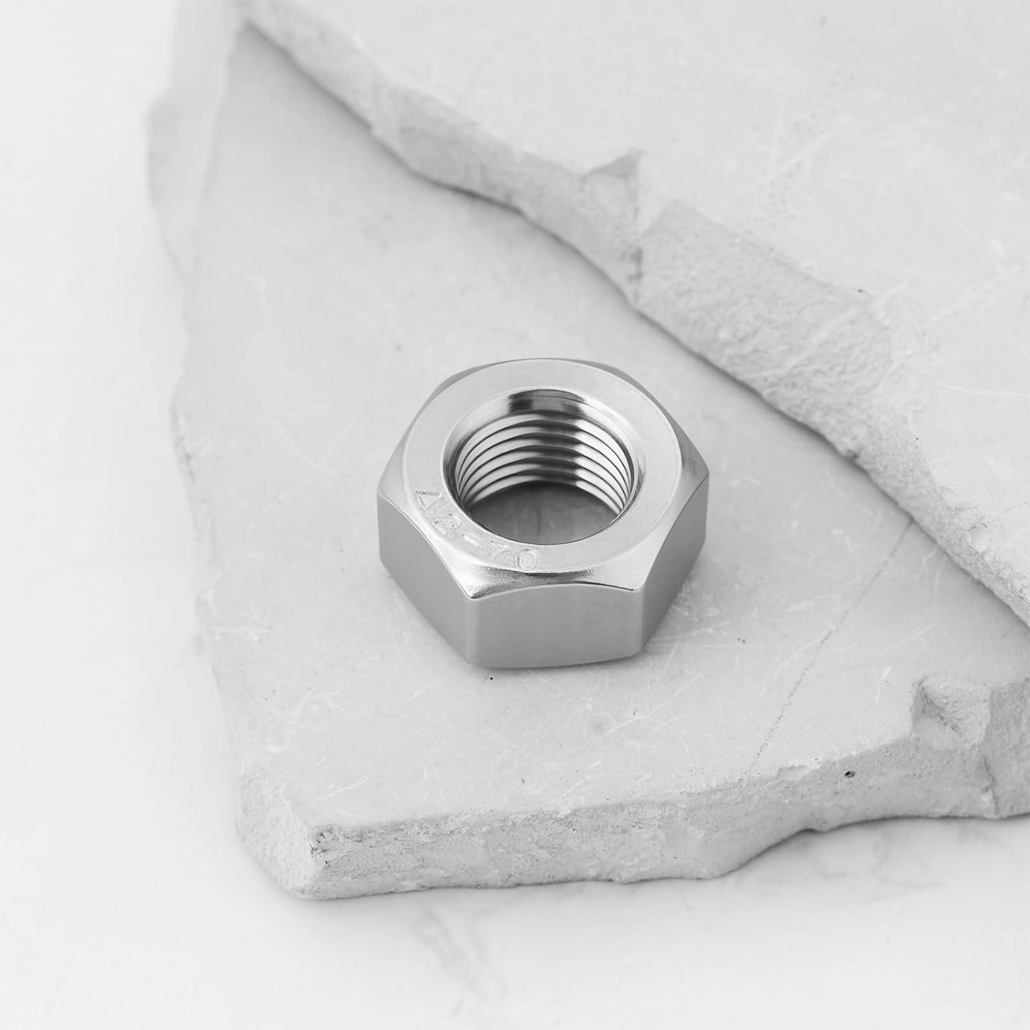 YINETTECH 4PCS M12 X 1.25 Stainless Steel Full Nuts Right Hand Thread Compatible with Machinery and Equipment Connections image number 4