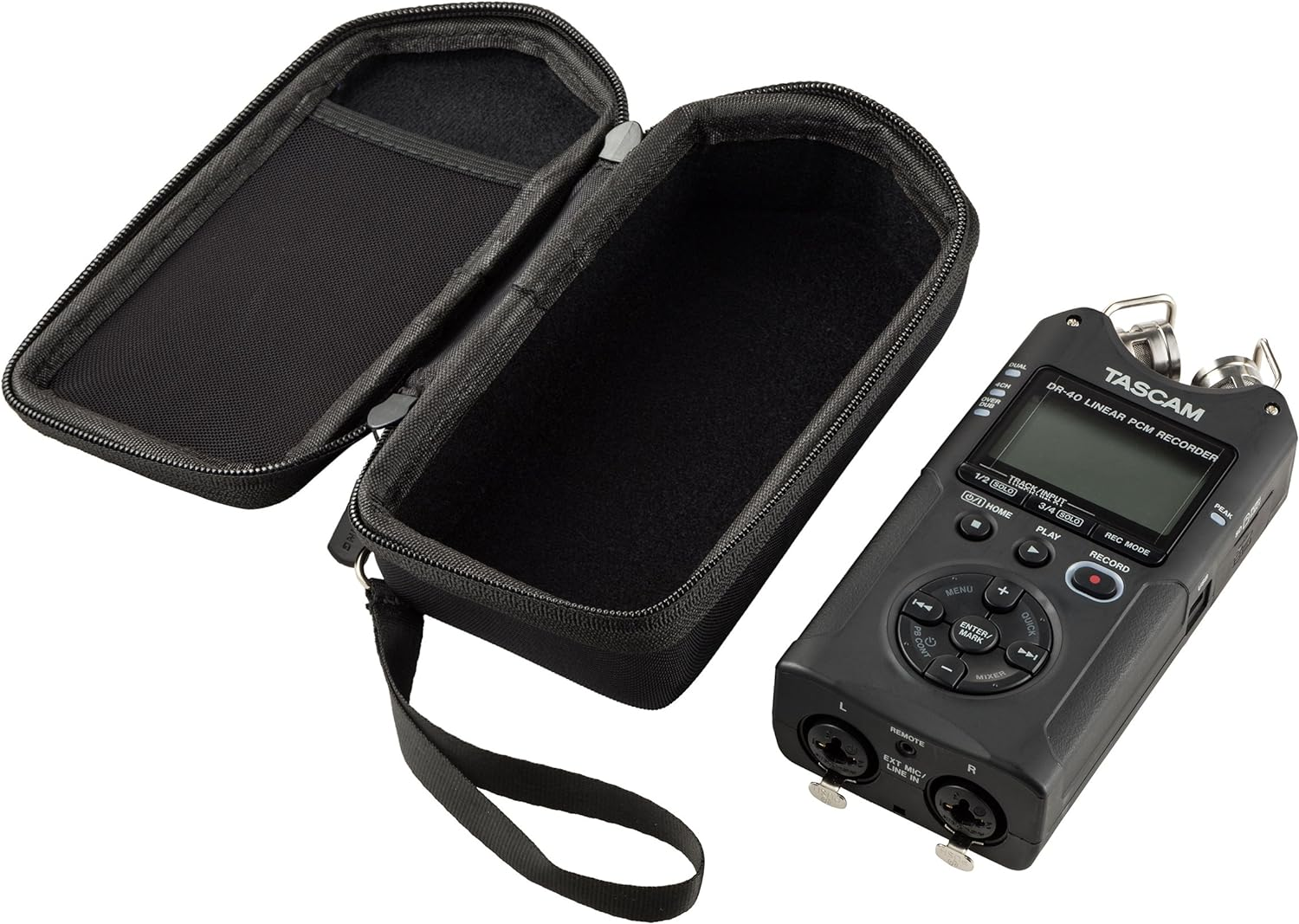 Hard CASE For: Zoom H4N. & For: TASCAM DR-40 Portable Digital Recorder. - with Mesh Pocket. by Caseling image number 3