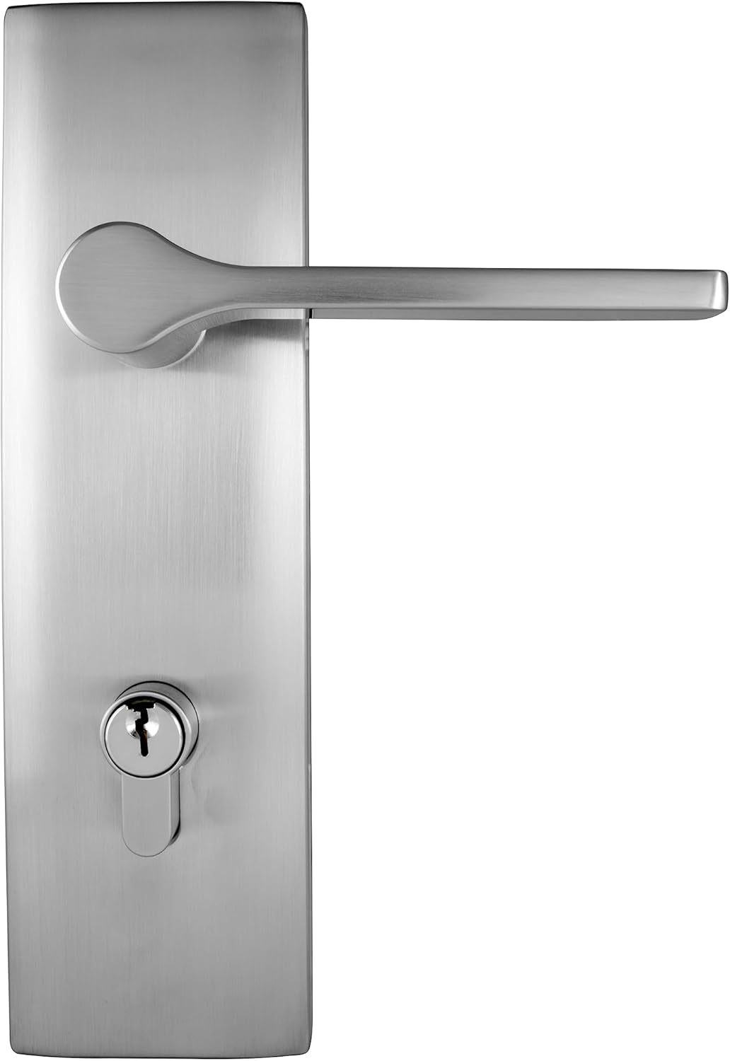 Gainsborough Tradepro Adel Long Plate Entrance Double Cylinder Lever and Lock Set, Satin Chrome image number 2