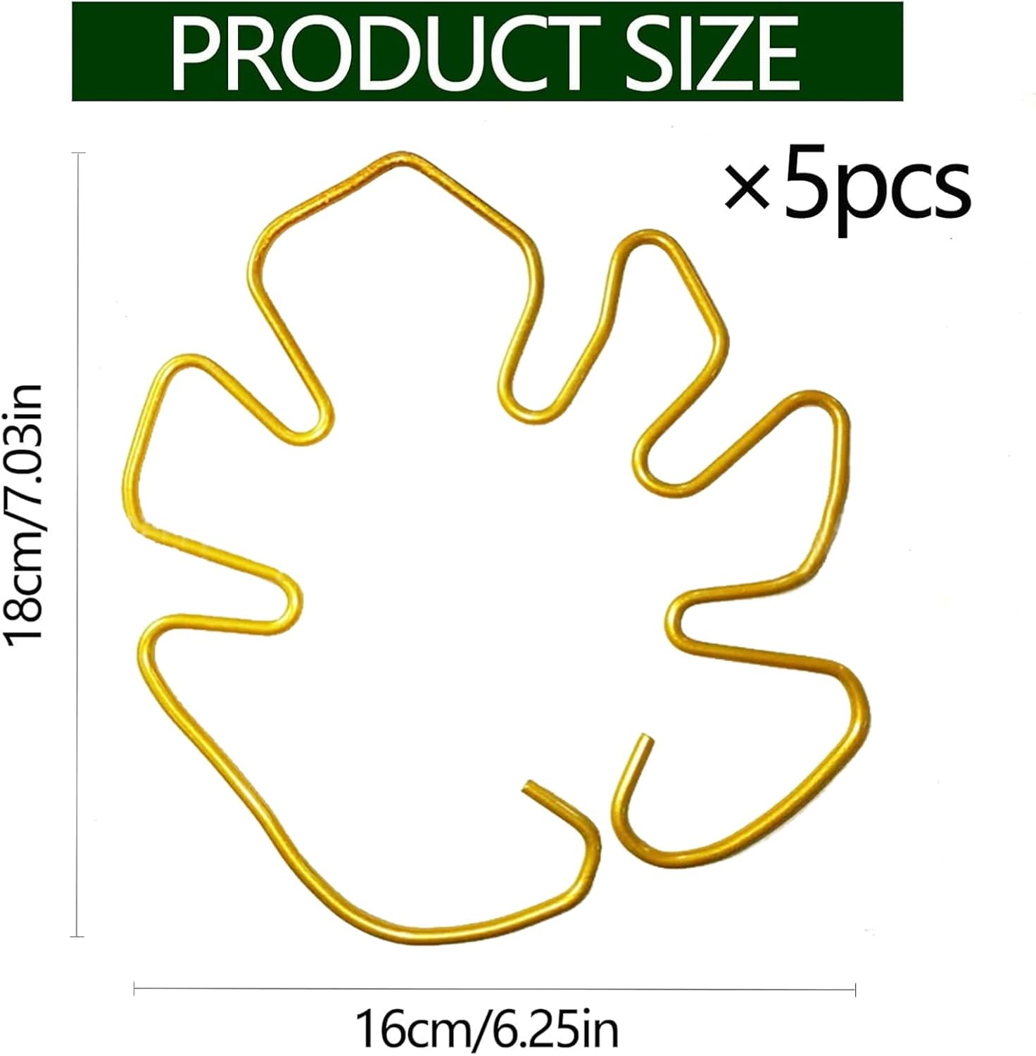 Zalizr 5 PCS Plant Stem Support, Metal Monstera Stabilizer Grapple Holder, Durable Turtle Shell Bamboo Support for Healthy Growth, Easy-To-Use Wear-Resistant Plant Stabilizer (Gold, 16X18 CM)