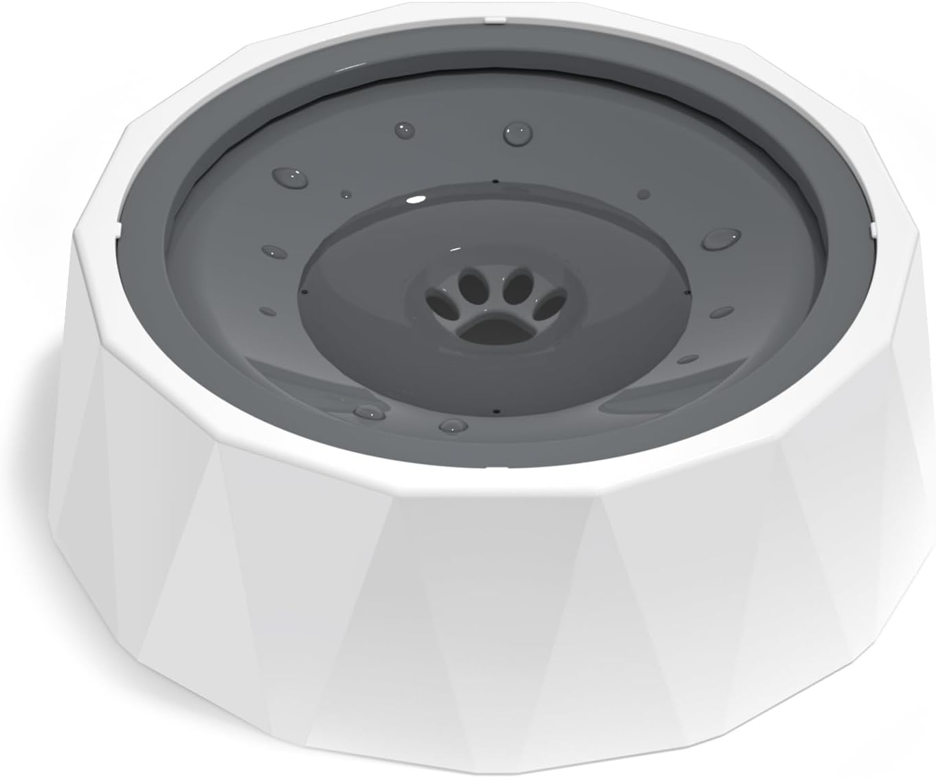 ELS PET Dog Bowl No Spill, Pet Water Bowl No Drip Slow Water Feeder Cat Bowl, Pet Water Dispenser Large Capacity Travel Water Bowl for Dogs, Cats (1L, Grey with Filter) image number 2