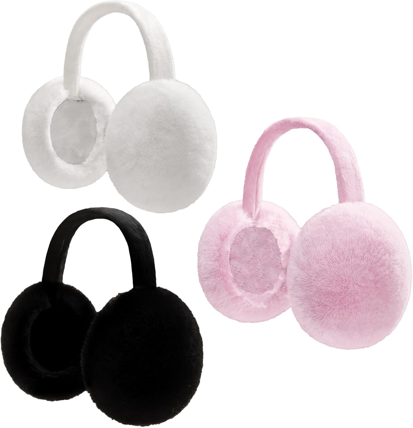 CENZICOM Foldable Winter Ear Muffs, Faux Fur, Outdoor Ear Warmers image number 4