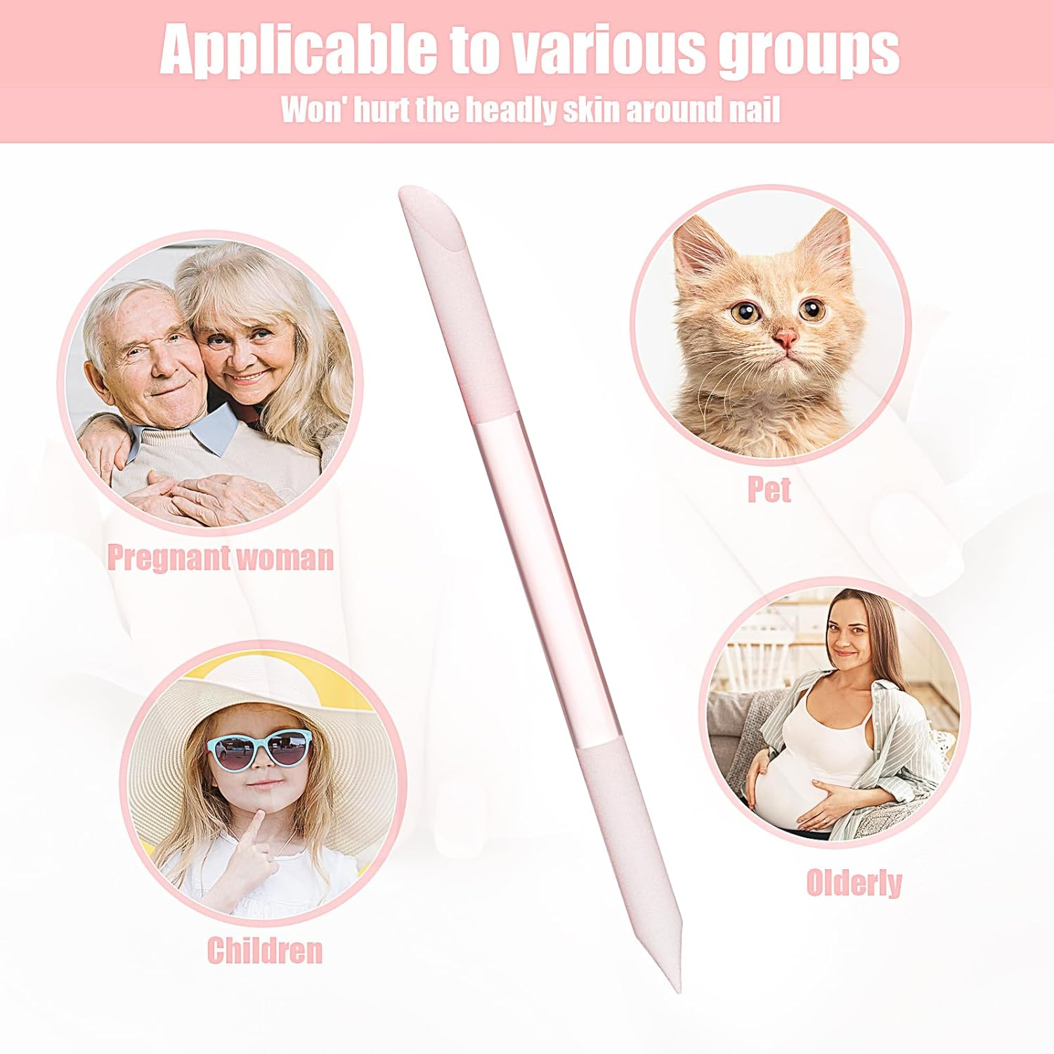 2 Pcs Glass Cuticle Pusher, Dual Ended Cuticle Remover Tool, Cuticle Trimmer Manicure Stick with Leather Case, Fingertip Precision Filing Cuticle Remover Tools for Nail Salons, Home image number 6