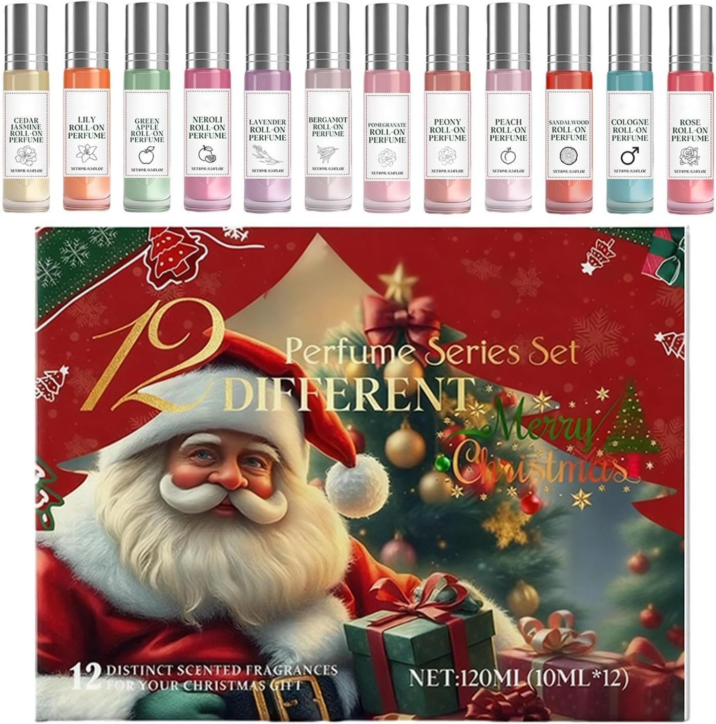 Jeruytgh Christmas Perfume Sets for Women - Long Lasting Perfumes | Fragrance Set,For Commuting Dating Party Night Out Business Social Casual Gatherings Christmas image number 1
