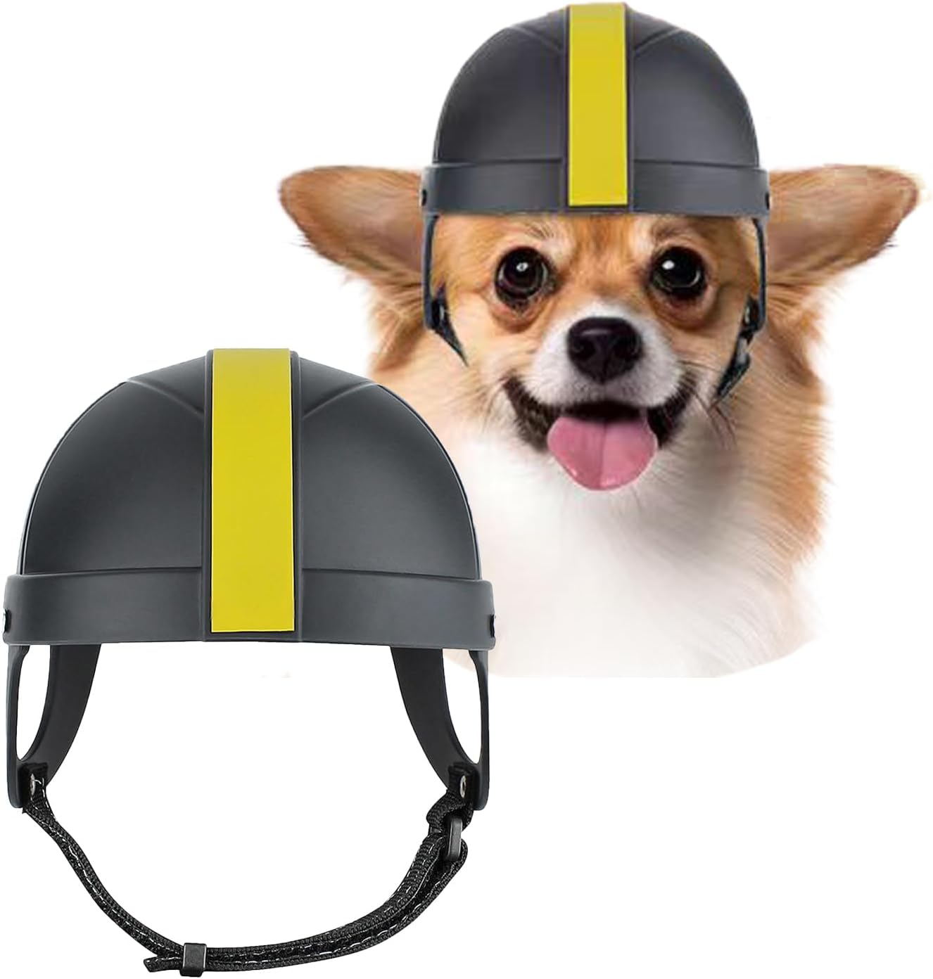IUOUTG Pet Helmet for Small and Medium Dog with Ear Holes Cat Helmet Football Dog Helmet Outdoor Motorcycle Puppy Hard Hat for Dogs and Cat Pet Riding Supplies