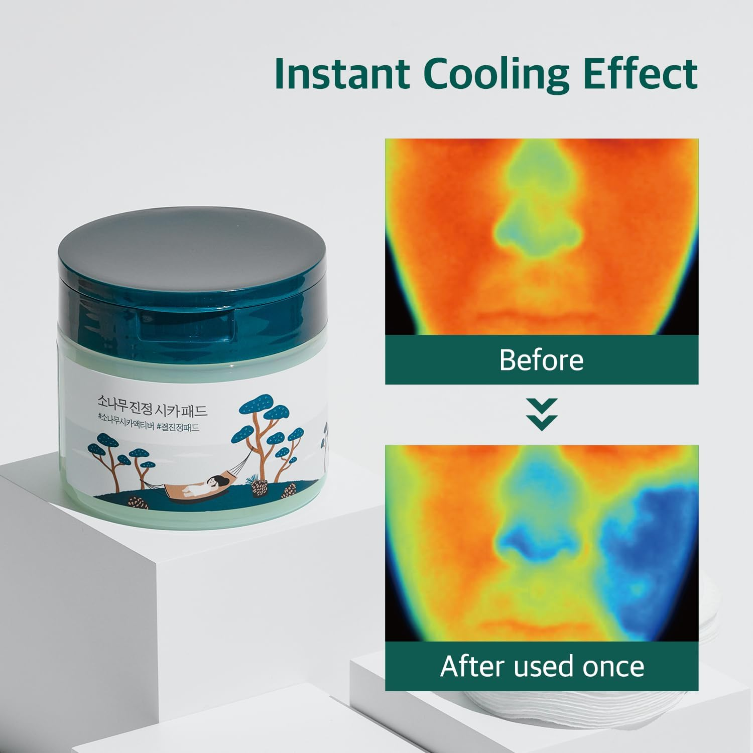 Round Lab Pine Calming Cica Pads (50-Pieces) image number 2