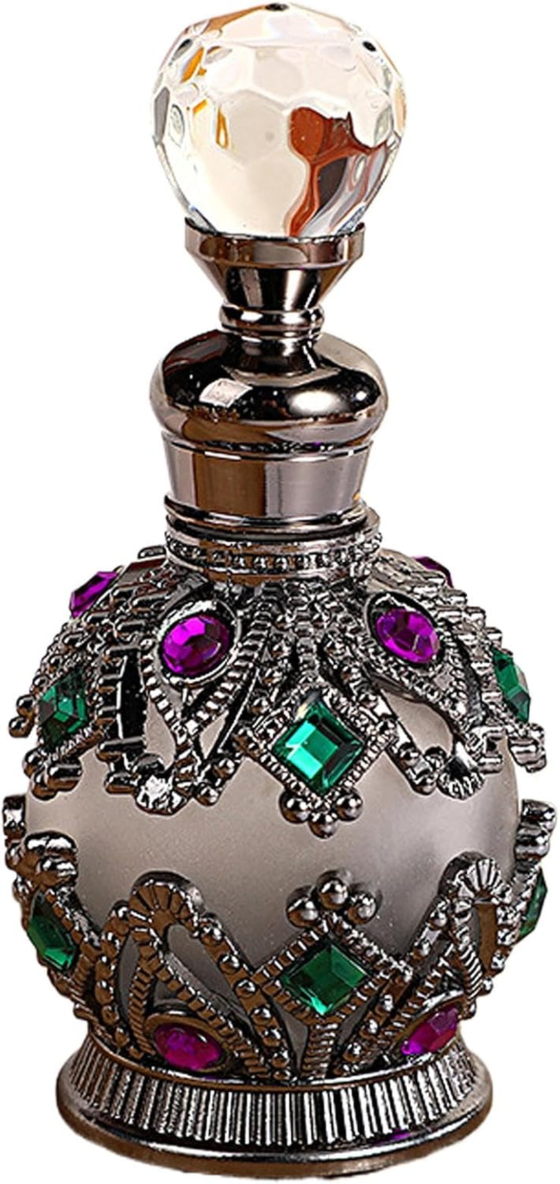 Empty Perfume Bottles, Portable Cosmetic Fine Mist Atomizer, Jewel-Inlaid Decorative Vials, 1.57X1.57X3.27 Inches, Ideal for Storing Perfume, Travel Use, Women, Adults, Multicolor, Multicolor, Refer image number 5