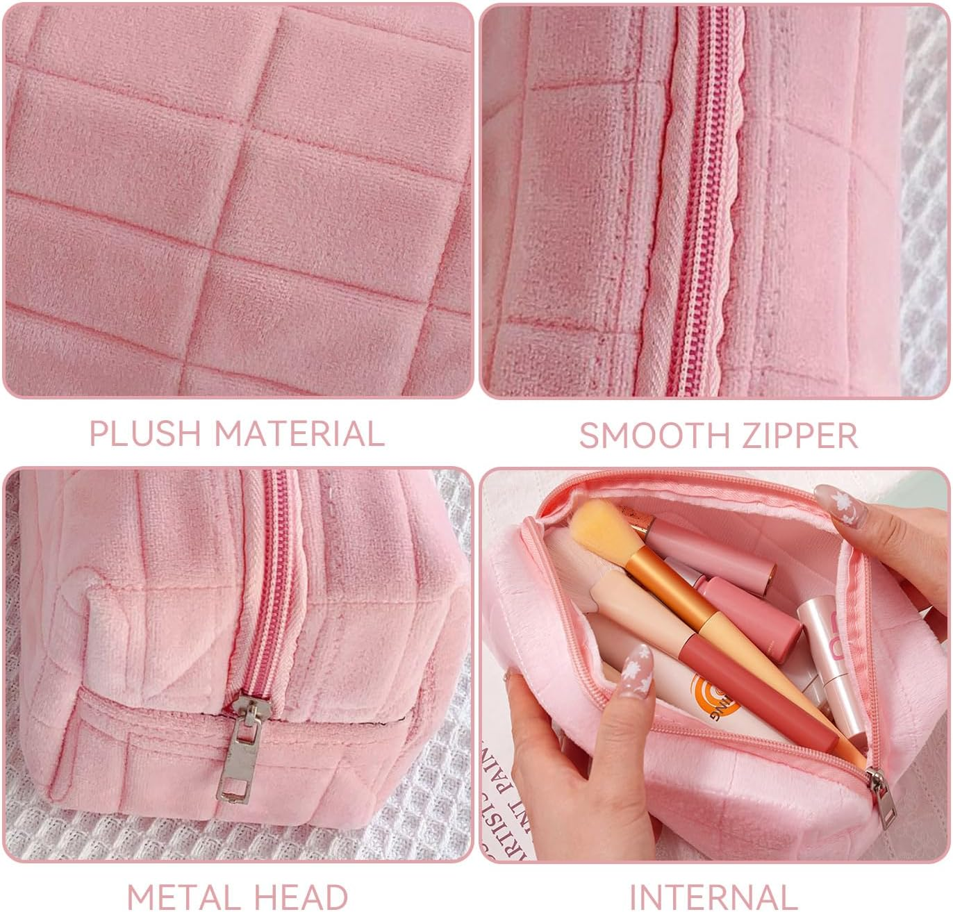 2 Pieces Simple Makeup Bag, Portable Makeup Bag, Travel Bag, Waterproof Makeup Bag, Large Capacity Makeup Bag image number 1
