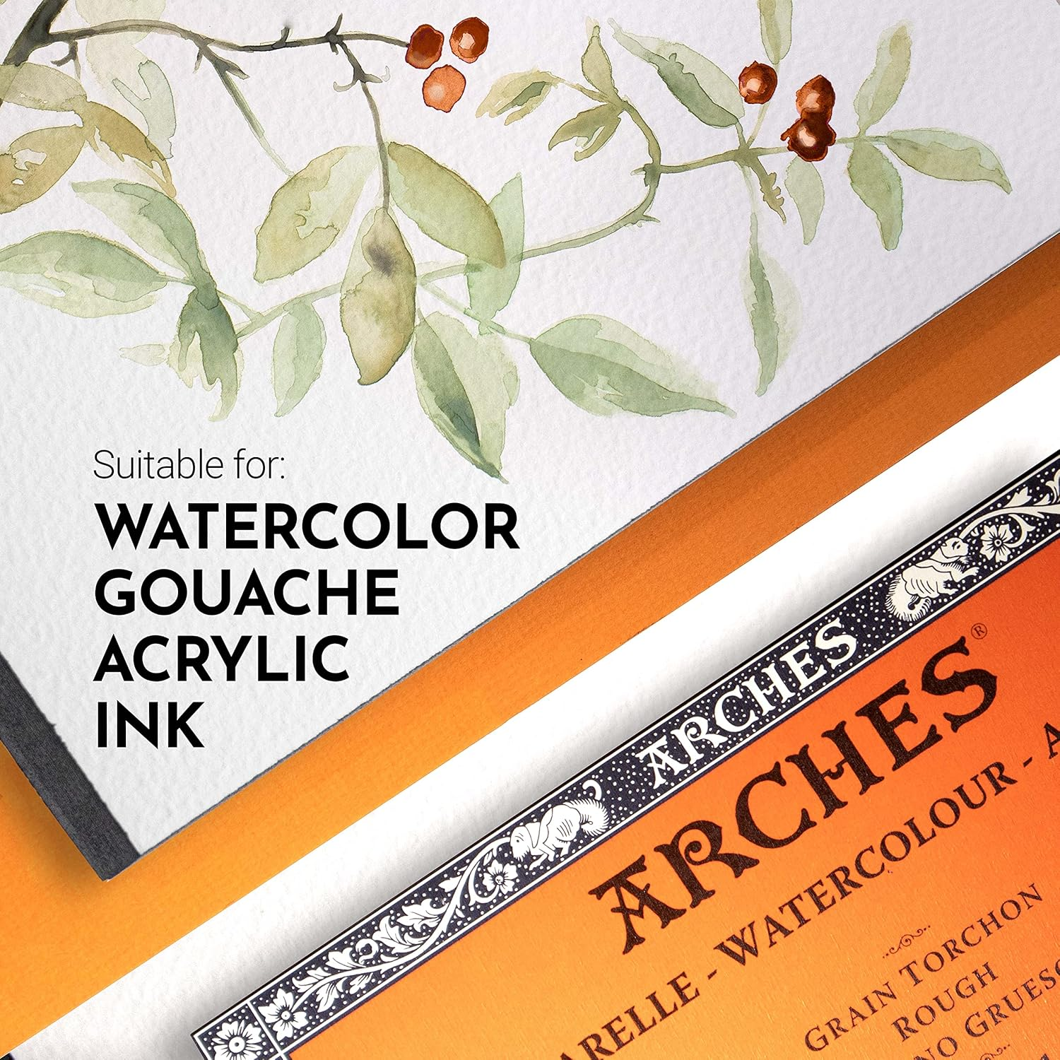 Arches Watercolor Paper Block, Rough, 12" X 16", 140 Pound image number 1