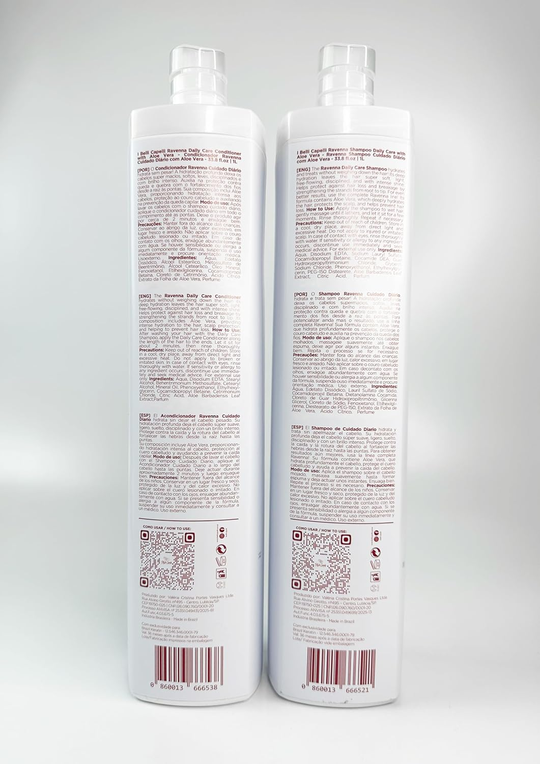 Ravenna Aloe Vera Shampoo & Conditioner Set &ndash; Sulfate & Paraben-Free, Deep Moisture, Breakage Reduction for Dry, Damaged & All Hair Types, 2&times;300Ml (10.1 Fl Oz Each) image number 6