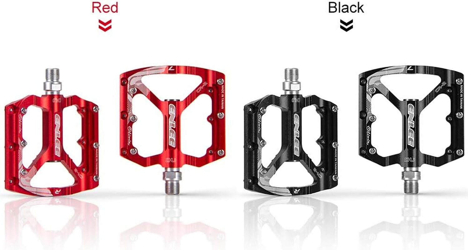 Eacam Road MTB Bike Pedals - Aluminum Alloy Bicycle Pedals - Mountain Bike Pedal with Removable Anti-Skid Nails image number 2