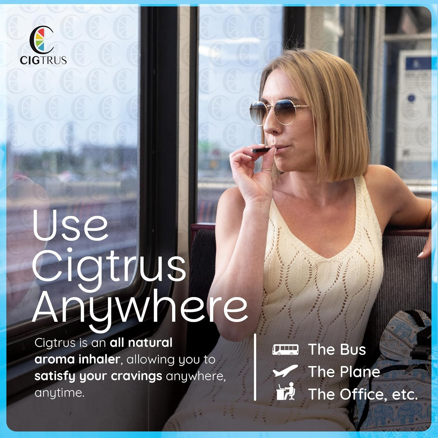 Cigtrus Smokeless Flavored Oxygen Air for a Better Life | Help Replace the Habit of Holding, Feel or Puff | Natural Support Icy Peppermint 3 Pack