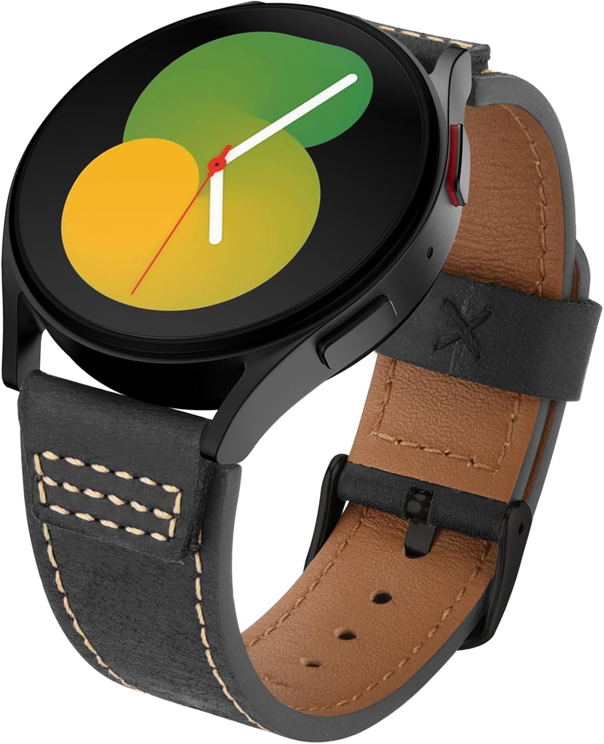 Wristitani Leather Band Compatible with Samsung Galaxy Watch Ultra Bands 7 6 5 4 for Men, Top Genuine Leather Replacement Vintage Strap for 47Mm 46Mm 45Mm 44Mm 43Mm 42Mm 40Mm