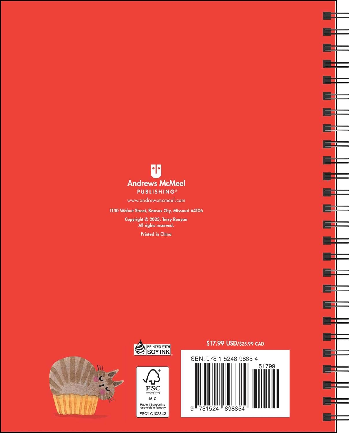 Feline 12-Month 2026 Monthly/Weekly Planner Calendar: Terry Runyan'S Cats