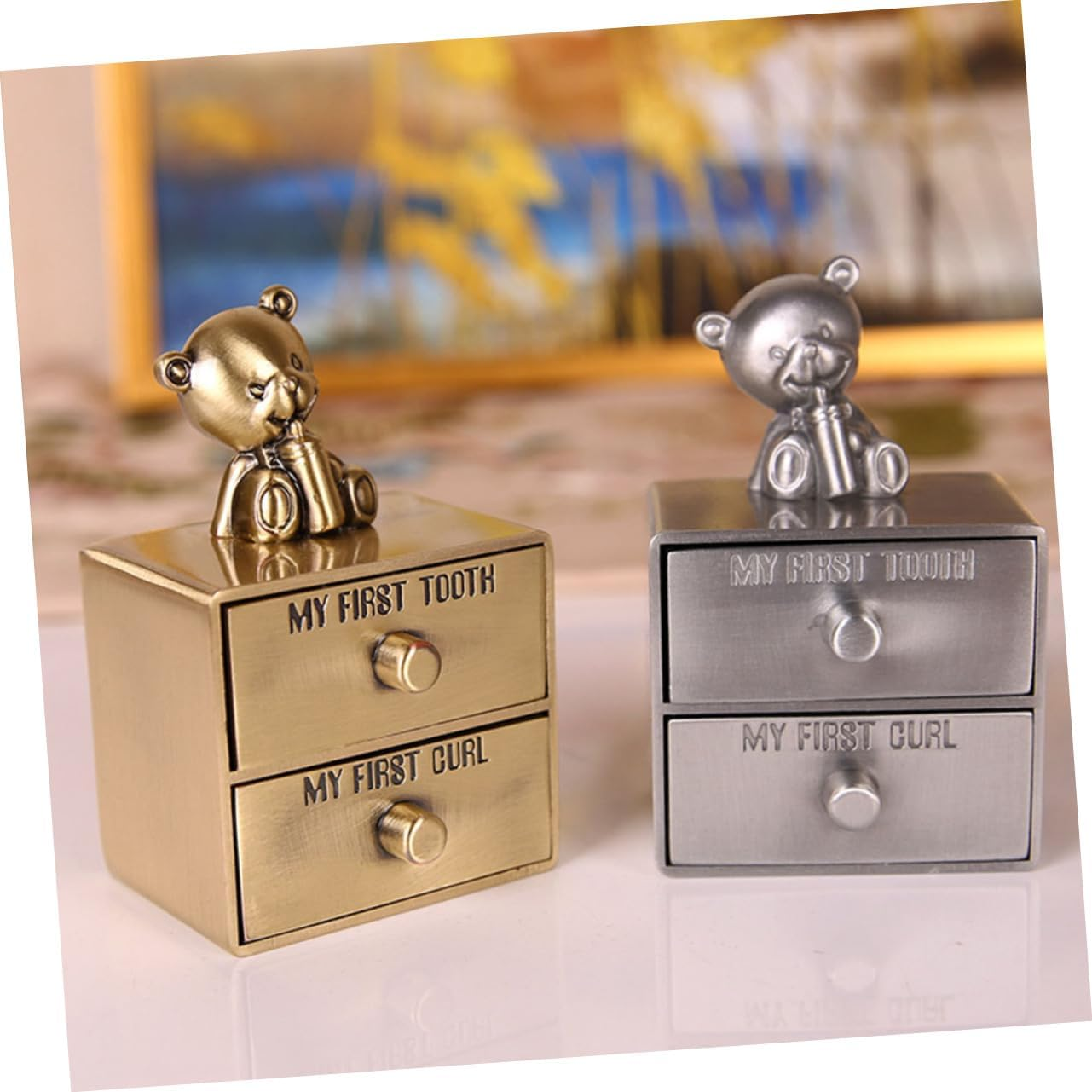 GARVALON 2Pcs Box Tooth Holder Box Keepsake Organizer for Teeth and Jewelry Storage Compact and Sturdy Design for Boys for Growth Memories image number 3