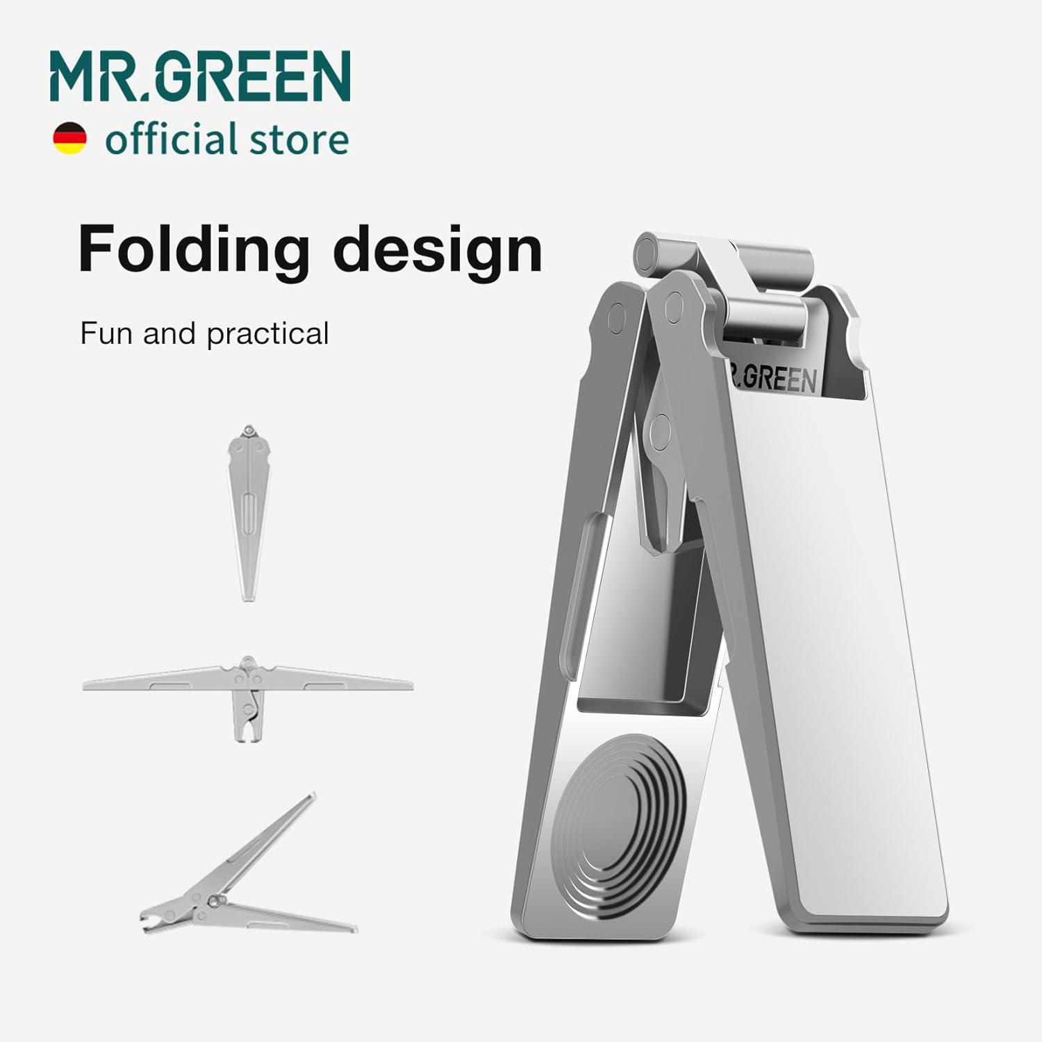 MR.GREEN Innovative Folding Nail Clippers Collapsible Nail Cutters Stainless Steel Nail Scissors Portable Travel Manicure Tools image number 4