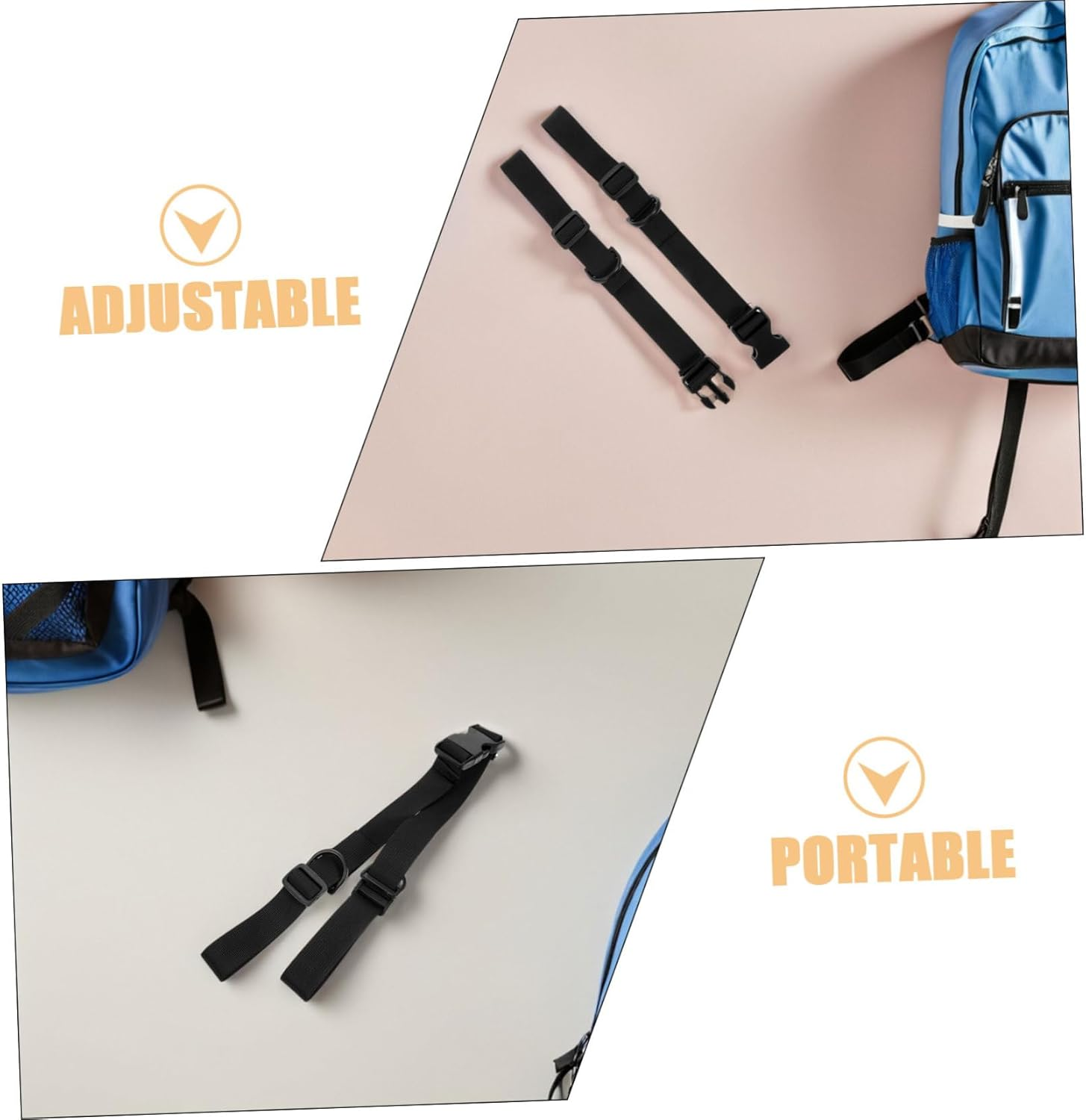 ERINGOGO 5Pcs Adjustable Luggage Security Straps with Quick Release Buckle for Suitcase Backpack Tent Yoga Mat Multipurpose Cargo Binding and Travel Gear image number 2