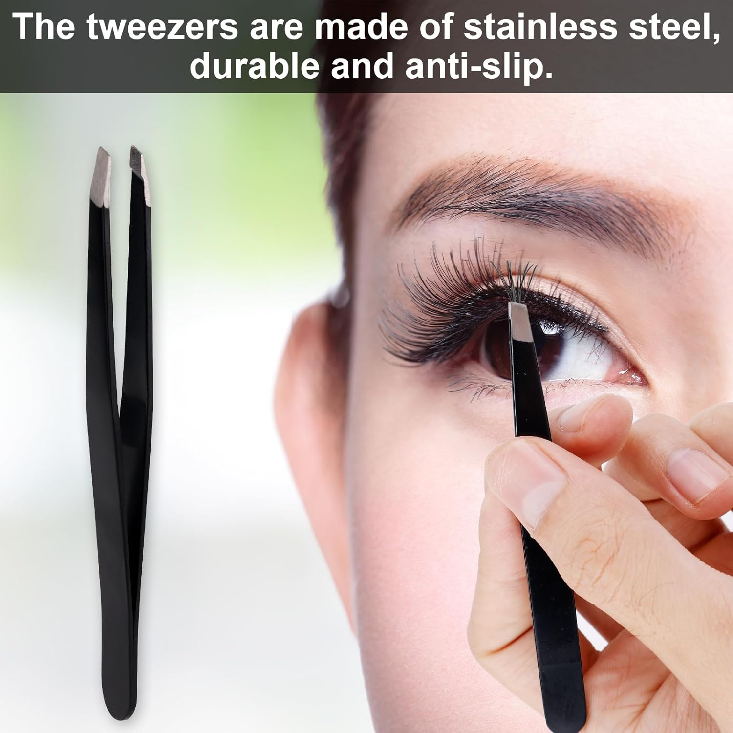 10X Magnifying Mirror, 4.5 Inch Makeup Mirror with Suction Cup and Angled Tweezers Face Mirror Small Mirror Suitable for Eyebrows Beard Remove Blackheads (White) image number 5