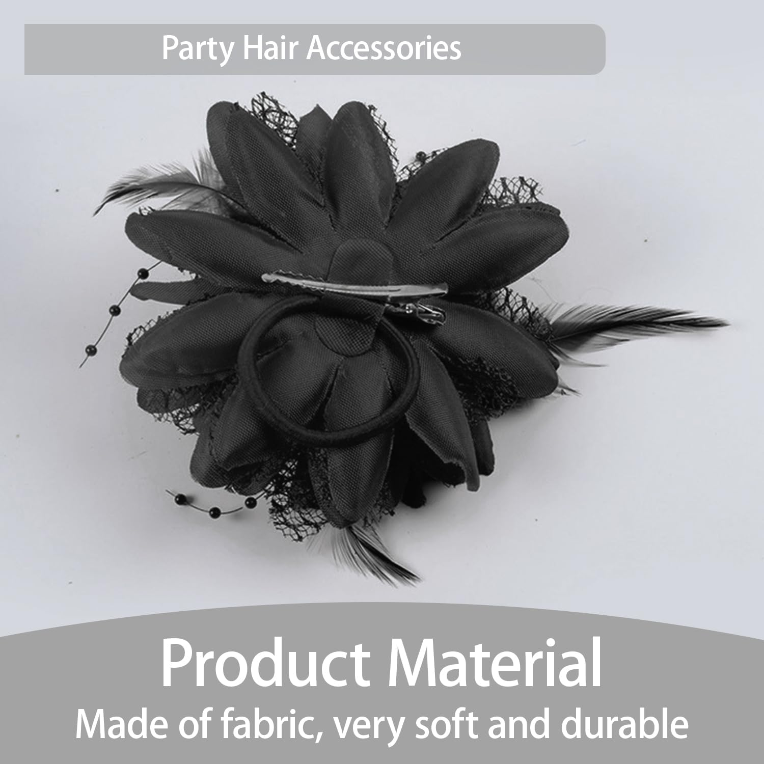 3 Pieces Simulated Flower Hair Pins, Retro Hairpins, Performance Costume Accessories, Party Hairpins, Role Play Accessories image number 4