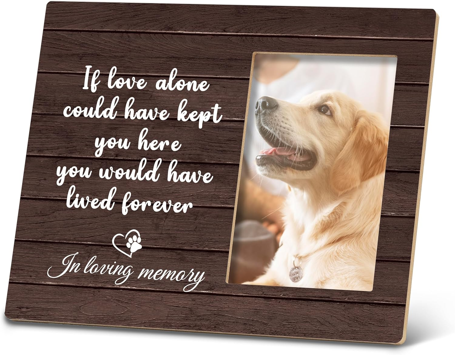 SRADMO Dog Memorial Picture Frame for Pets - 4X6 Photo Frame for Dogs and Cats That Passed Away - Pet Memory Gifts