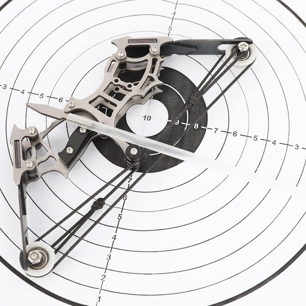 ZSHJGJR 6"/7.4"/7.9"/8.6" Compound Bow and Arrows Set for Target Shooting Hunting Games Pocket Bow Survival Bow Archery Gift