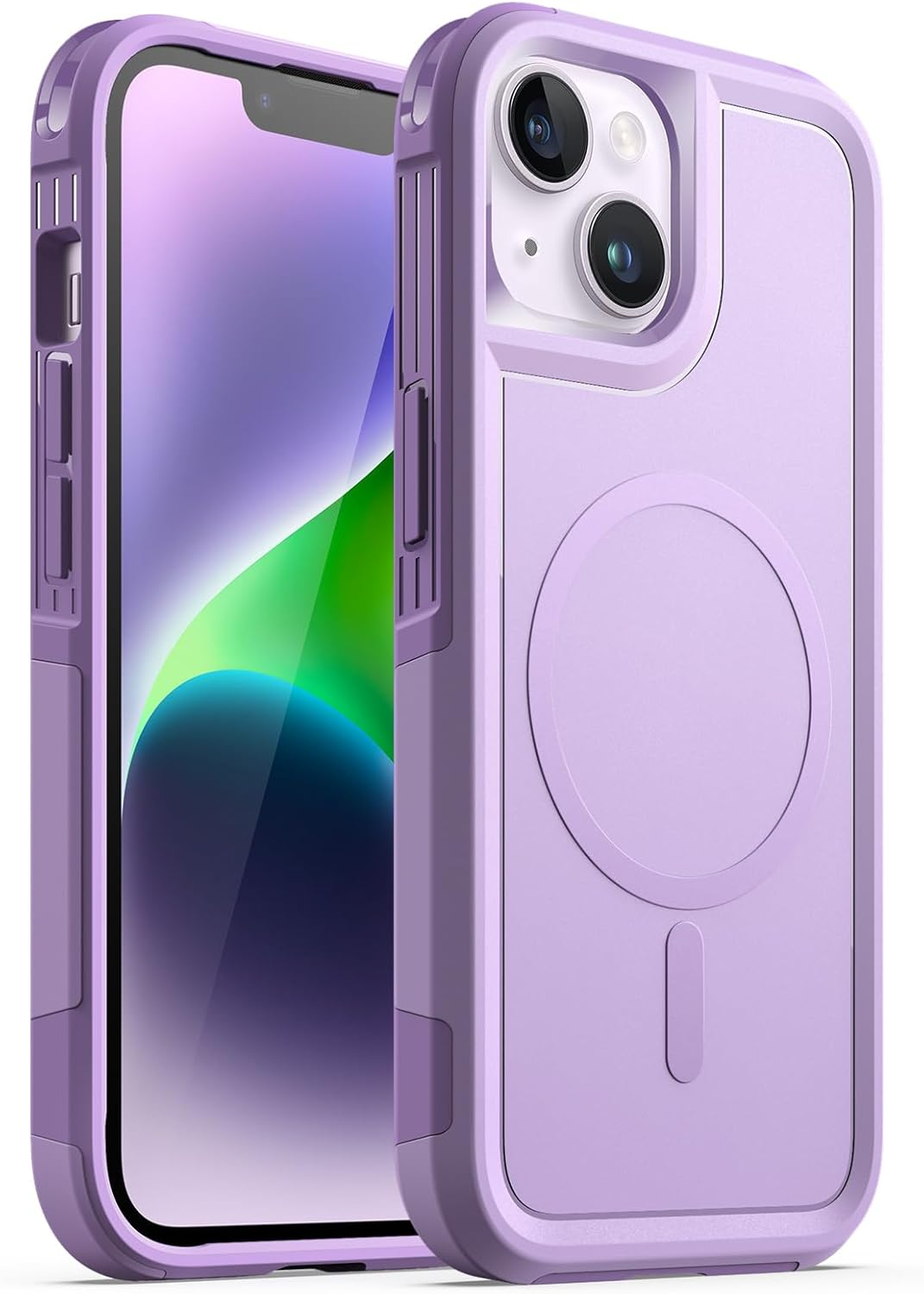 Jetech Case for Iphone 14 6.1-Inch Compatible with Magsafe, Heavy Duty Dual-Layer Rugged Protection, Shockproof Protective Tough Phone Magnetic Cover (Black)