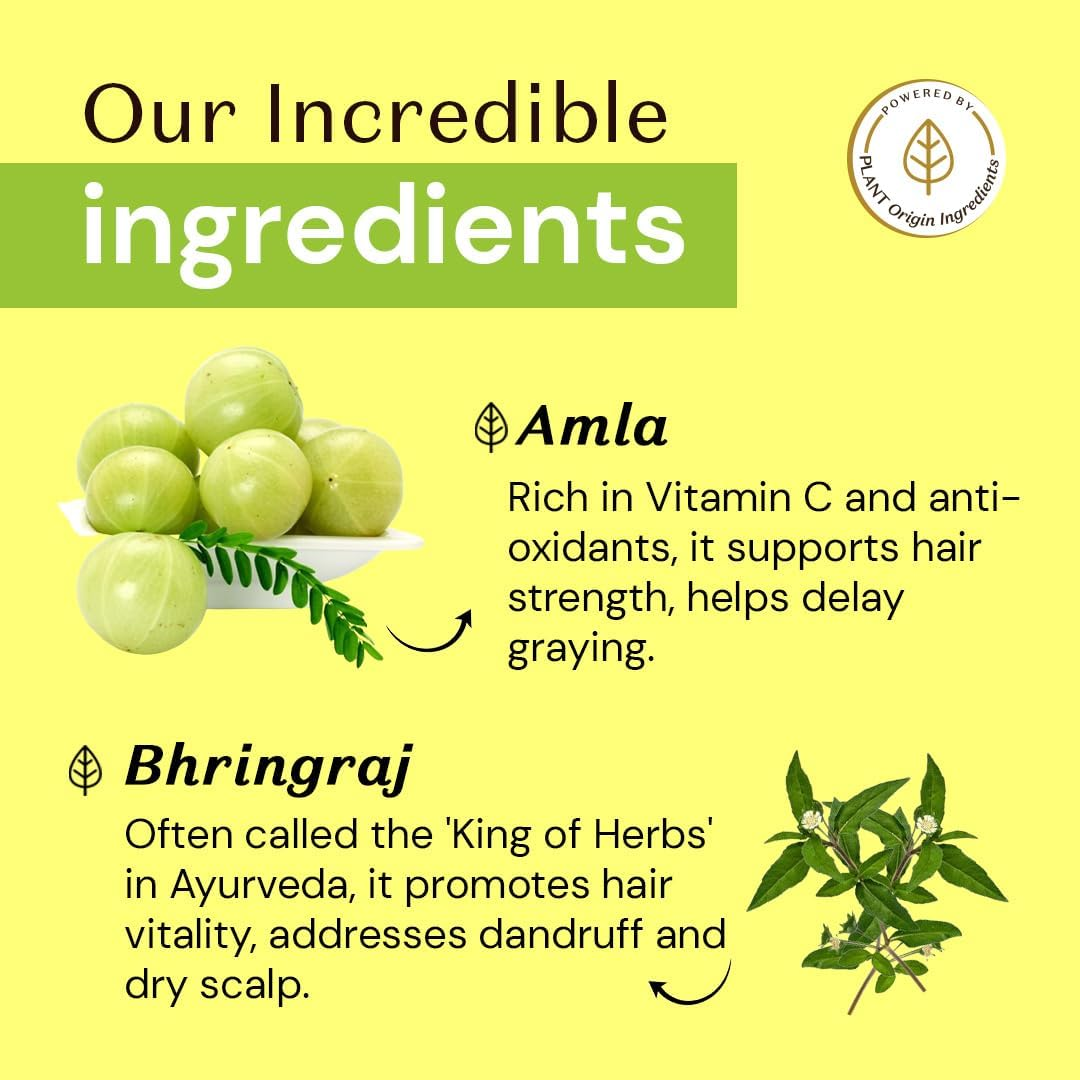 Atulya Amla & Bhringraj Hair Shampoo - Sulphate & Paraben Free (100% Natural) | Herbal Shampoo, Hair Growth & Hair Fall Control, Dandruff Control Shampoo - 300Ml image number 4