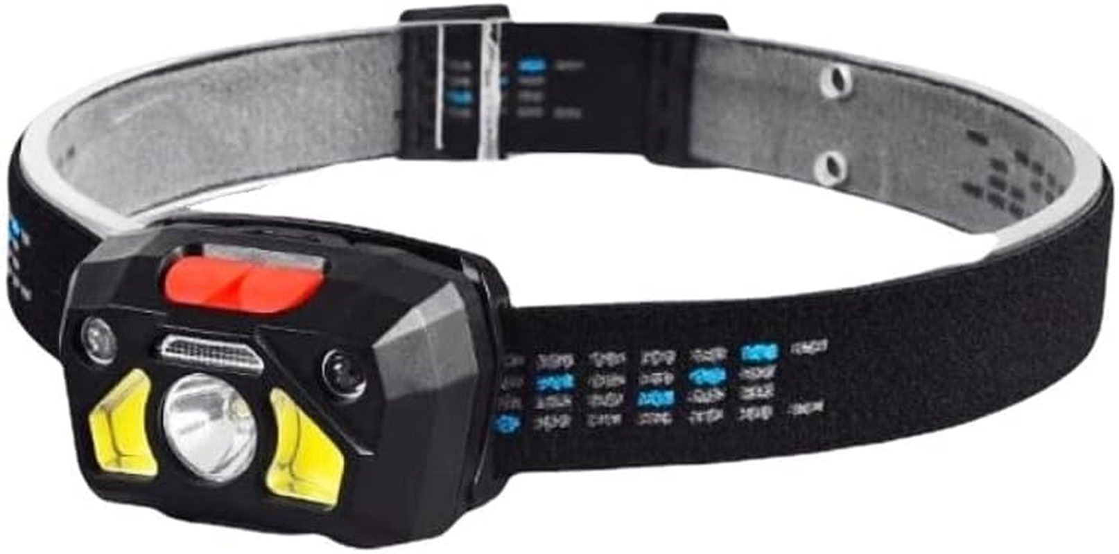 Rechargeable LED Headlamp, Ultra-Light Headlamps for Adults and Kids, Motion Sensor, Waterproof, 6 Modes, Perfect for Camping, Running, Hiking.Pack of 2