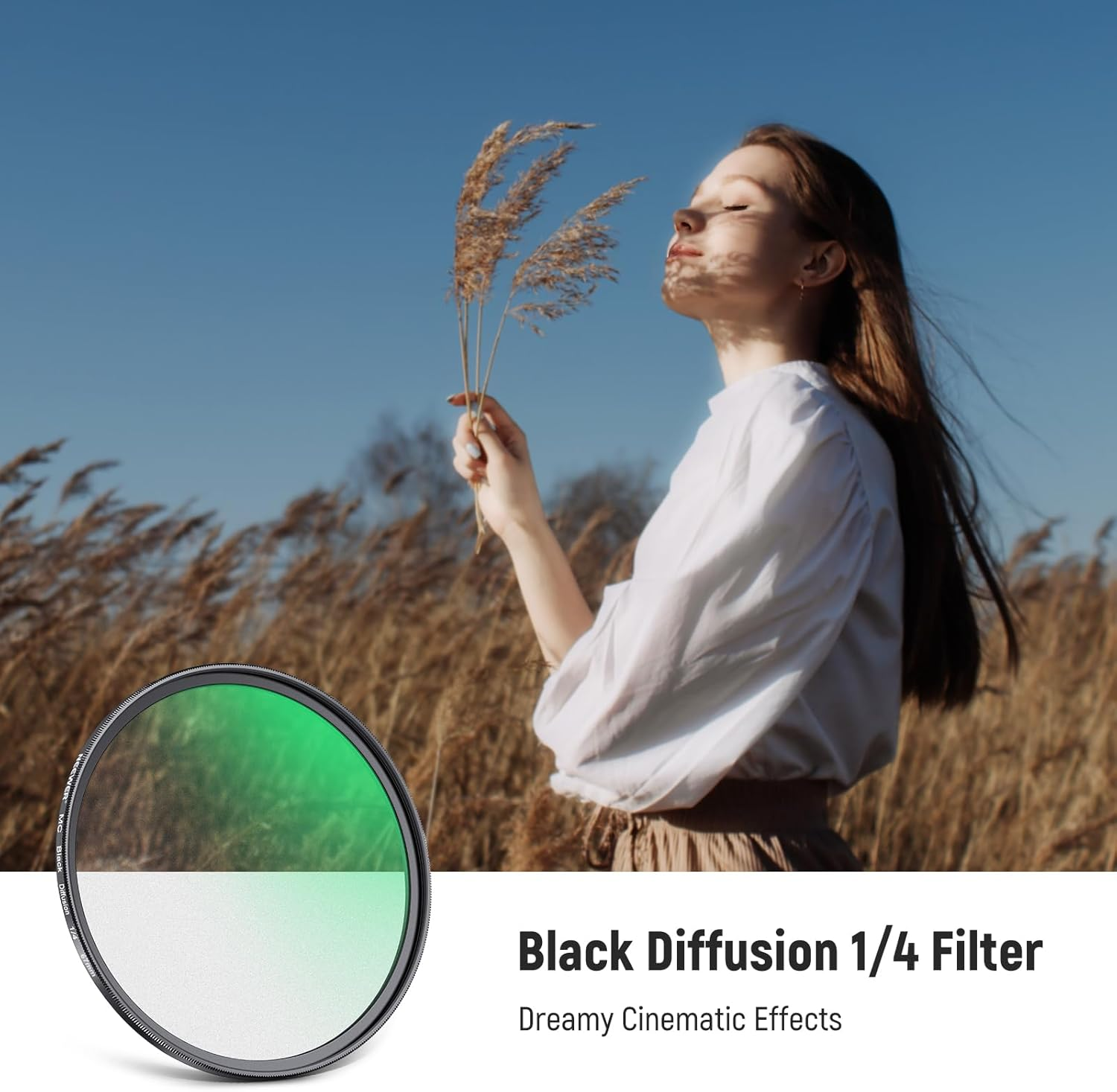 NEEWER 67Mm Black Diffusion 1/4 Filter Dreamy Soft Cinematic Effect Filter Ultra Slim Water Repellent Scratch Resistant Optical Glass Multiple Nano Coatings for Video/Vlog/Portrait Photography image number 6