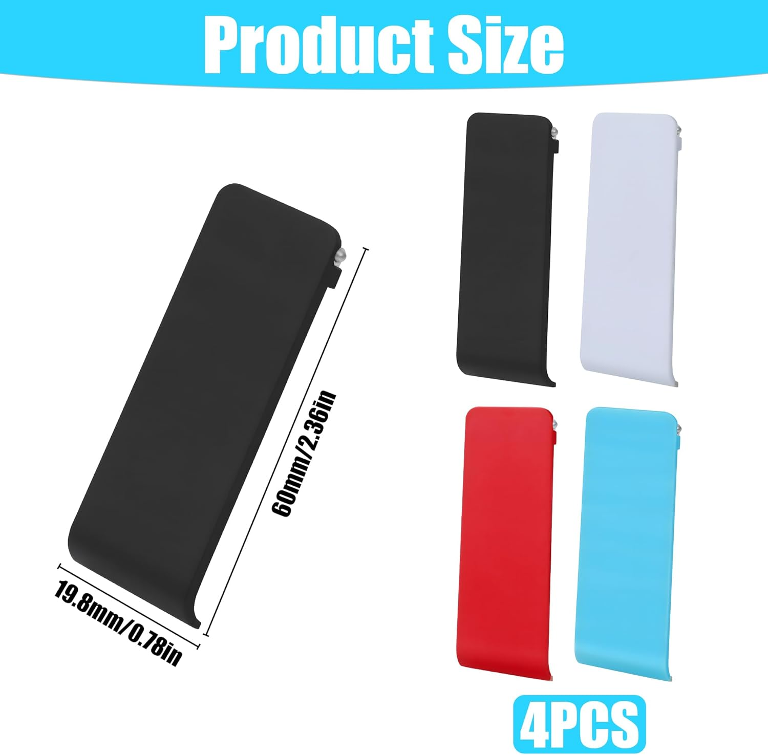 4 Pack Nintendo Switch Kickstand Replacement Kit with 8 Thumb Grips - Ultimate Backup Solution, DIY Installation, Repairing Broken/Damaged Kickstand, Spare Part for Nintendo Switch Console image number 2