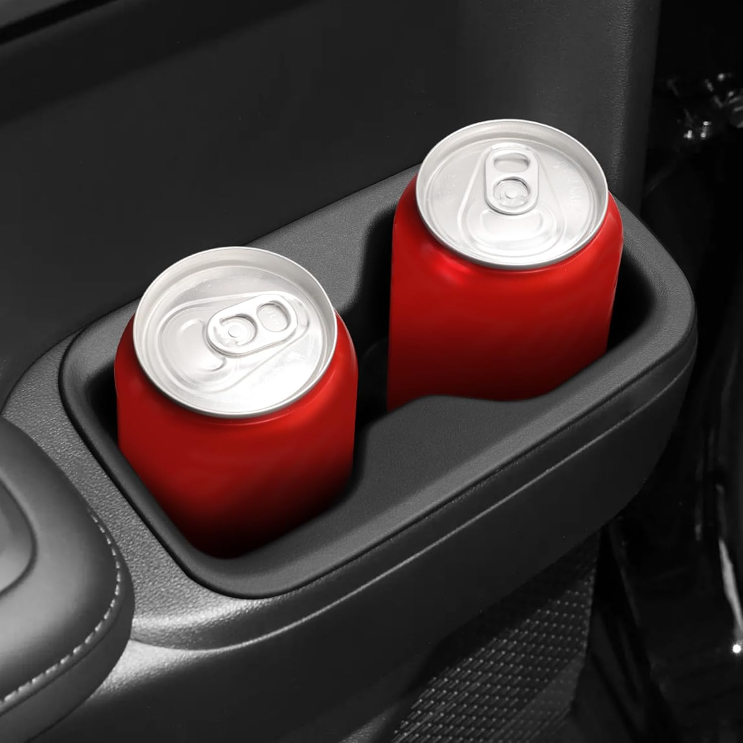 LUCKEASY 2PCS 3Rd Row Cup Holder Insert for Hyundai Santa Fe 6/7 Seat 2024 2025 Drink Limiter Interior Accessories TPE Black image number 6