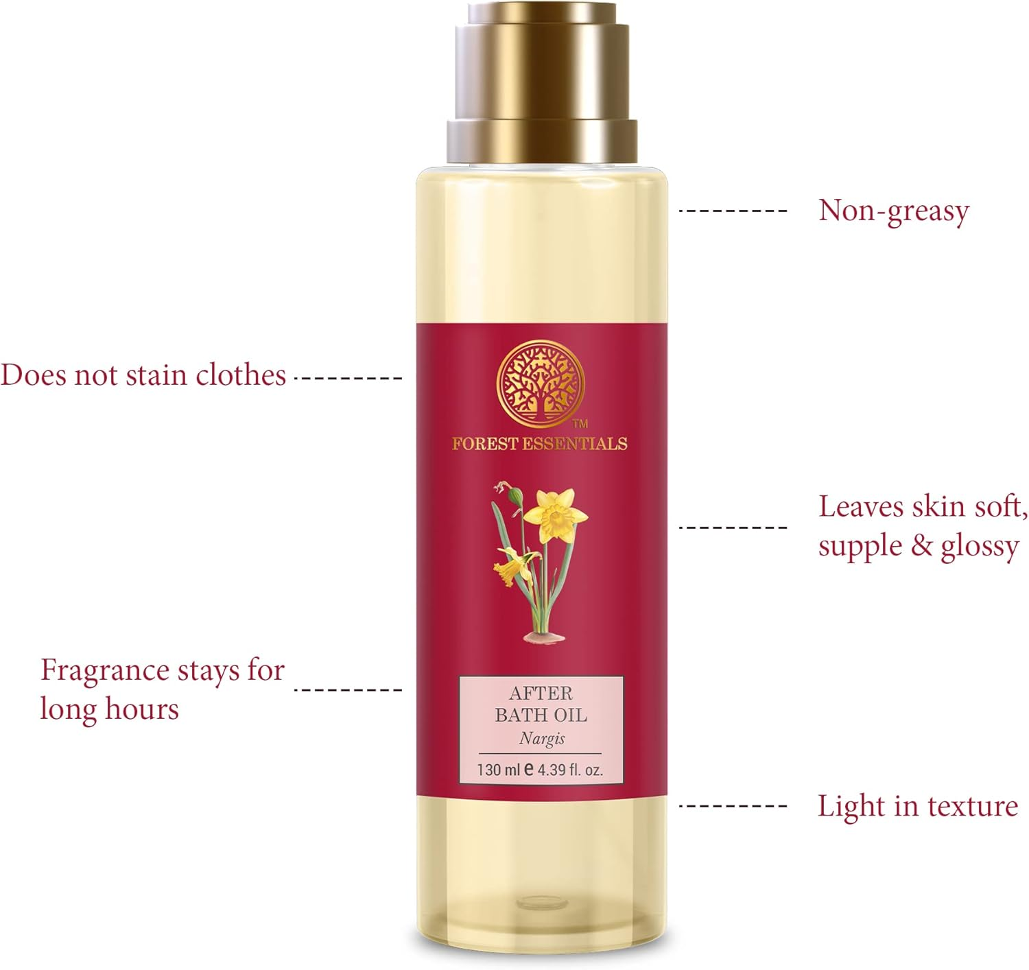 Forest Essentials after Bath Oil Nargis 130 Ml (Body Oil) image number 5