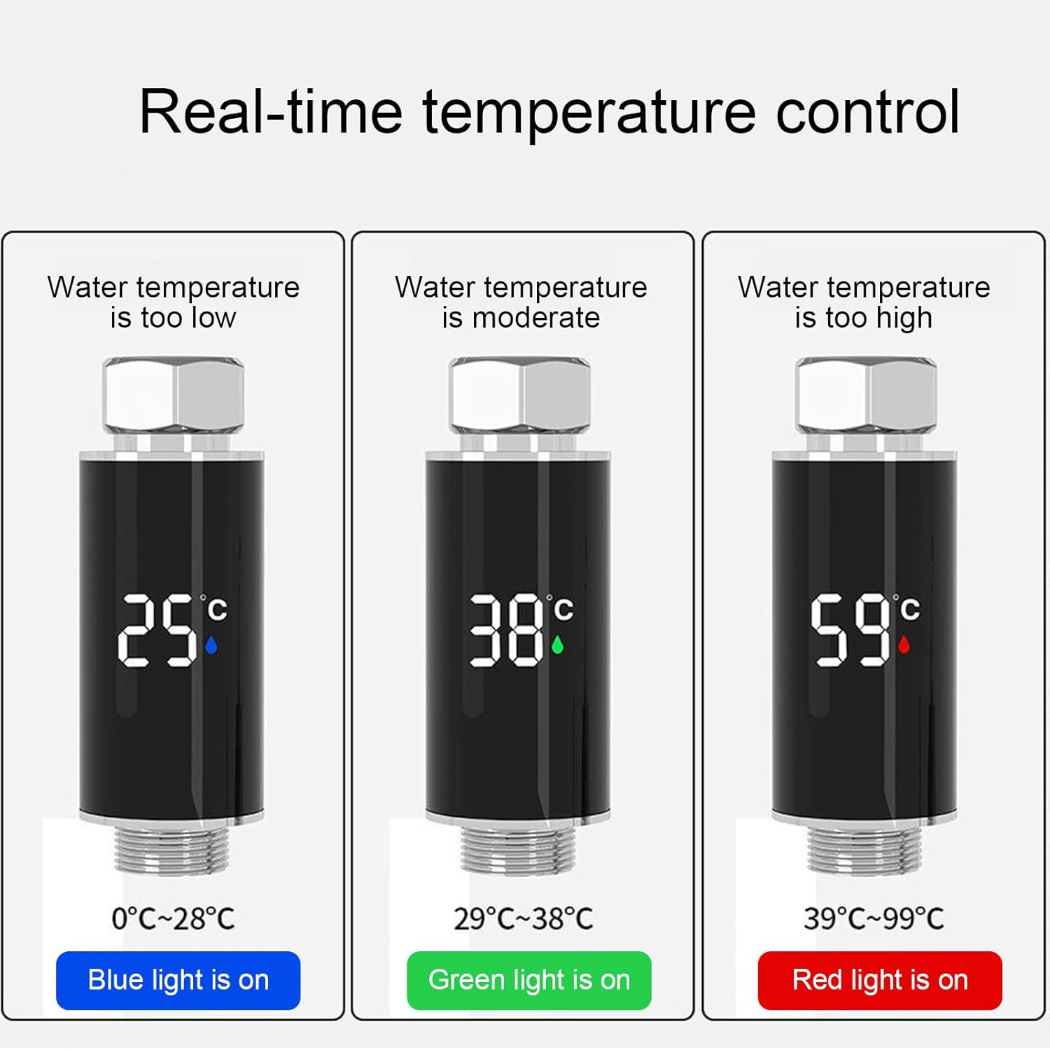 Shower Thermometers,Wireless Shower Temperature Monitor - Waterproof Portable Precise Indicator for Kids Baby Bath Bathroom Camping Outdoor Indoor image number 4
