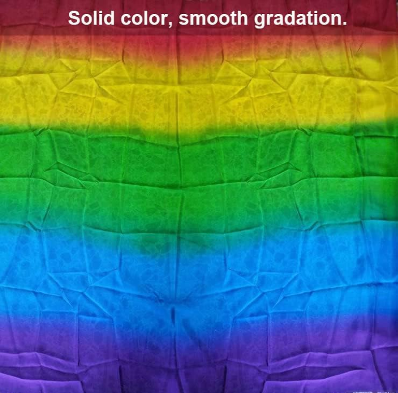 Nimiman Women 100% Real Silk Belly Dance Veils Dancing Hand Scarves Gradual Color Adult Size image number 4