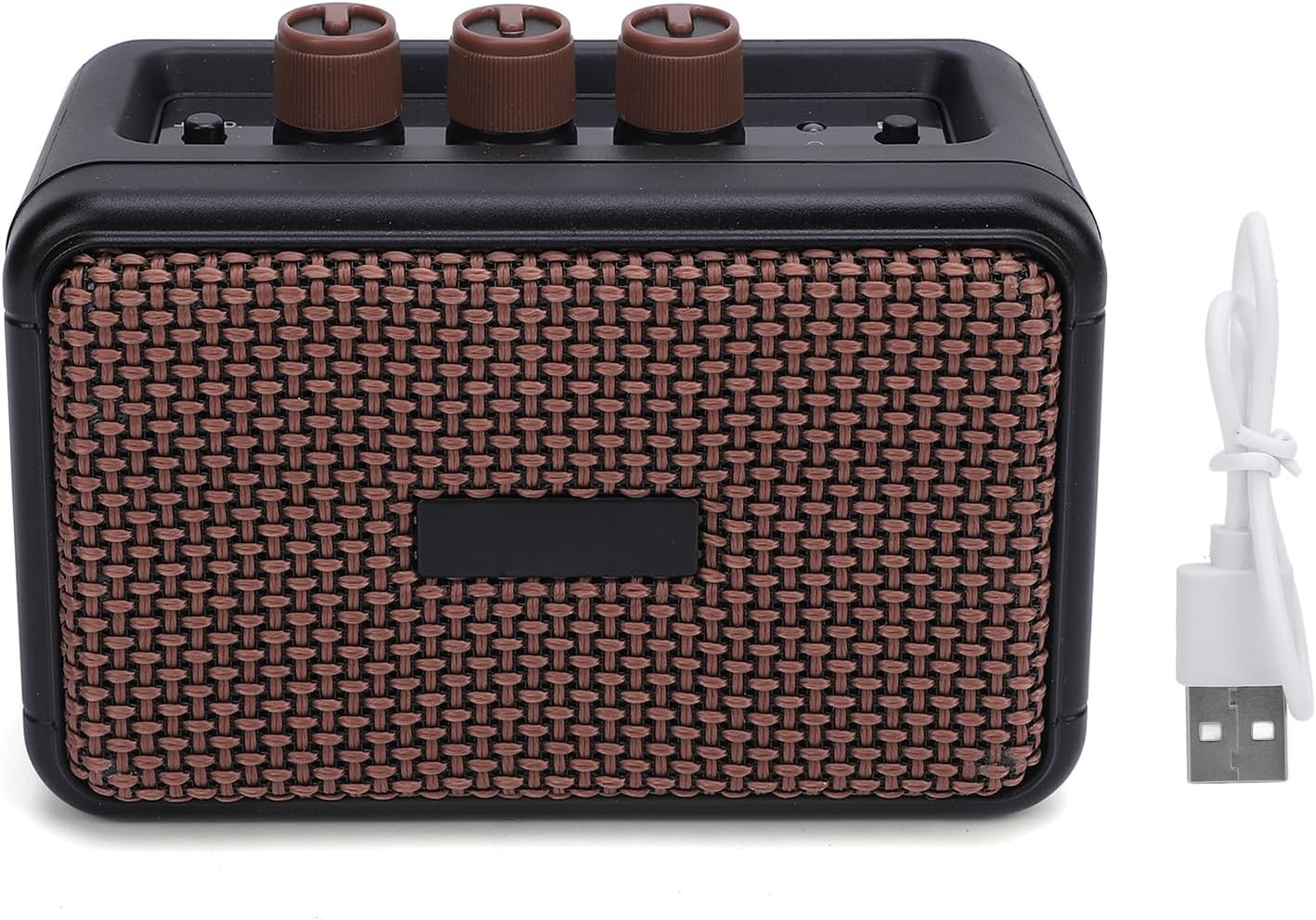 6.35Mm Interface Electric Guitar Amp with Double Speakers, Guitar Amplifier, 1.75In Portable Guitar Combo Amp Mini Guitar Amplifier USB Rechargeable Practice Guitar Amp image number 4