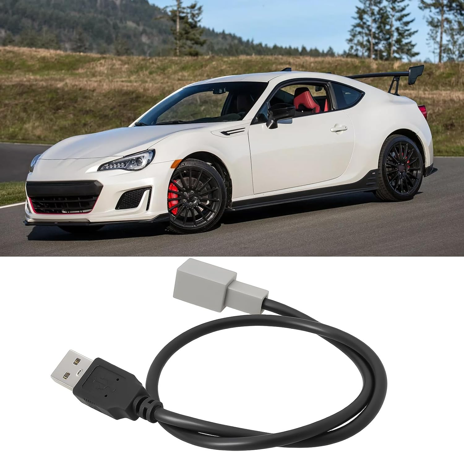 OTOTEC USB Retention Cable Adapter Audio Retrofit Extension Cable Compatible with Toyota GT-86 Compatible with Subaru BRZ image number 4