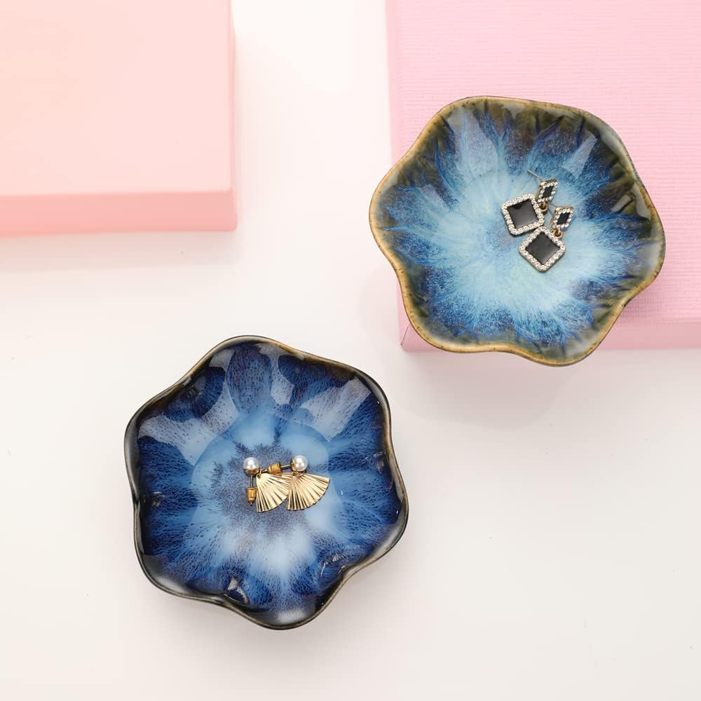 Ceramic Jewelry Dish,Leaf Jewelry Tray Key Tray,Jewelry Holder,Small Ring Dish Holder Jewelry Plate Trinket Tray Catchall Tray Nightstand Decor for Entryway Table Room Decor image number 1