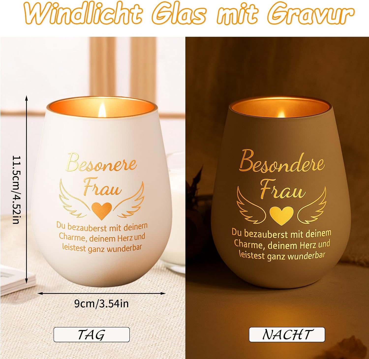 Personalised Gifts for Women, White Tea Light Lantern with Matte Surface, Women, Gift Ideas for Mother, Sister, Girlfriend, Colleague, Pack of 1 image number 1