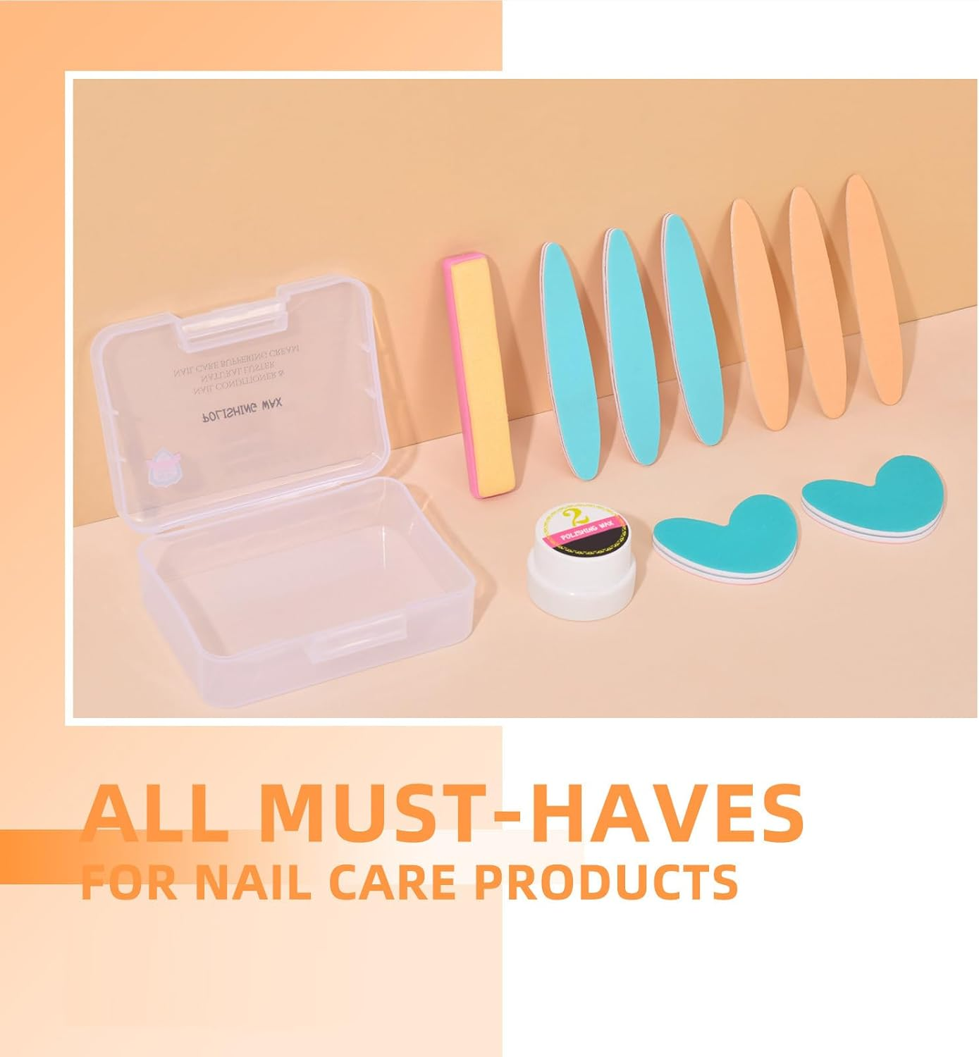 Huvqianu Nail Polishers and Buffers,Manicure Polishing Kit - Manicure Tools Set for Women Girls Enthusiasts Professional Salon Daily Maintenance Home Travel image number 6