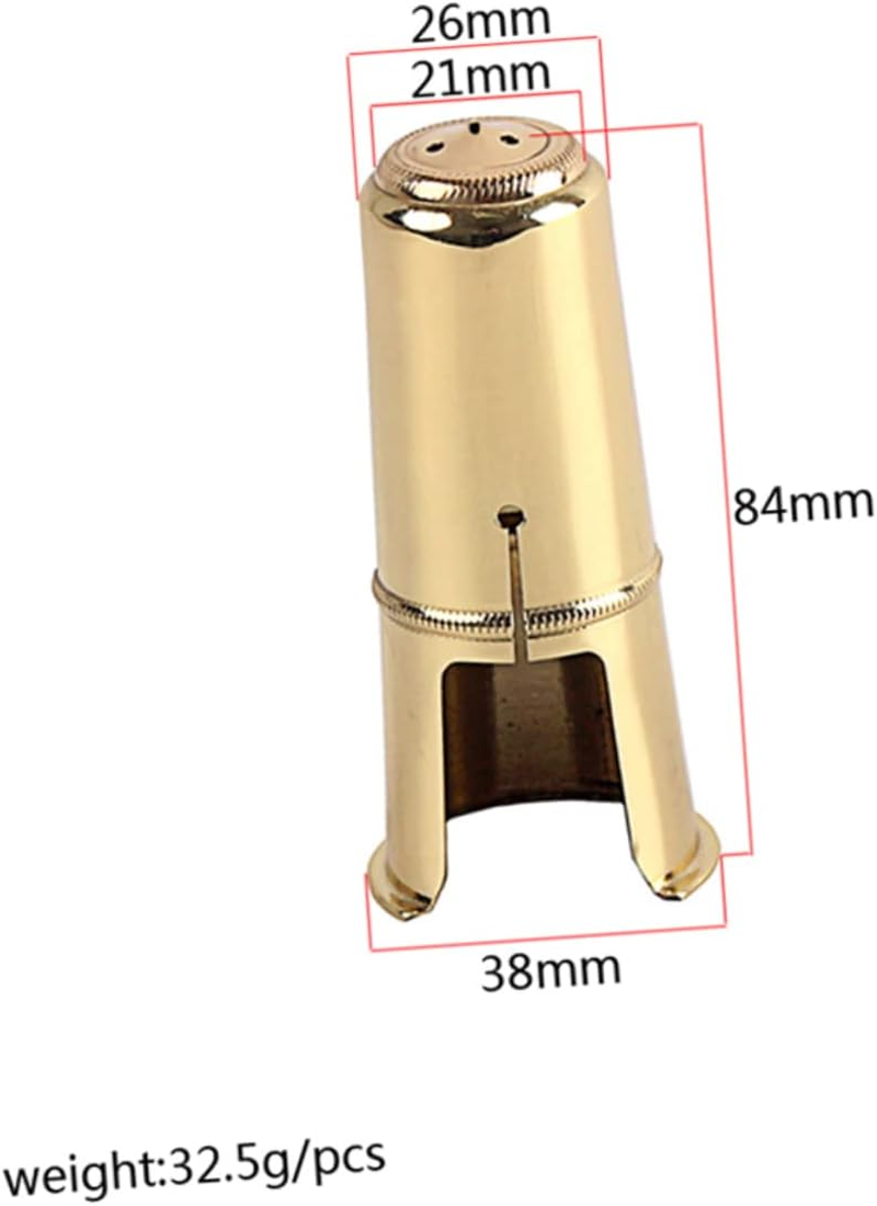 Levemolo Golden Saxophone Cap 84Mm Tenor Sax Mouthpiece Cover C53E Size Protective Pure Tone Compact image number 6