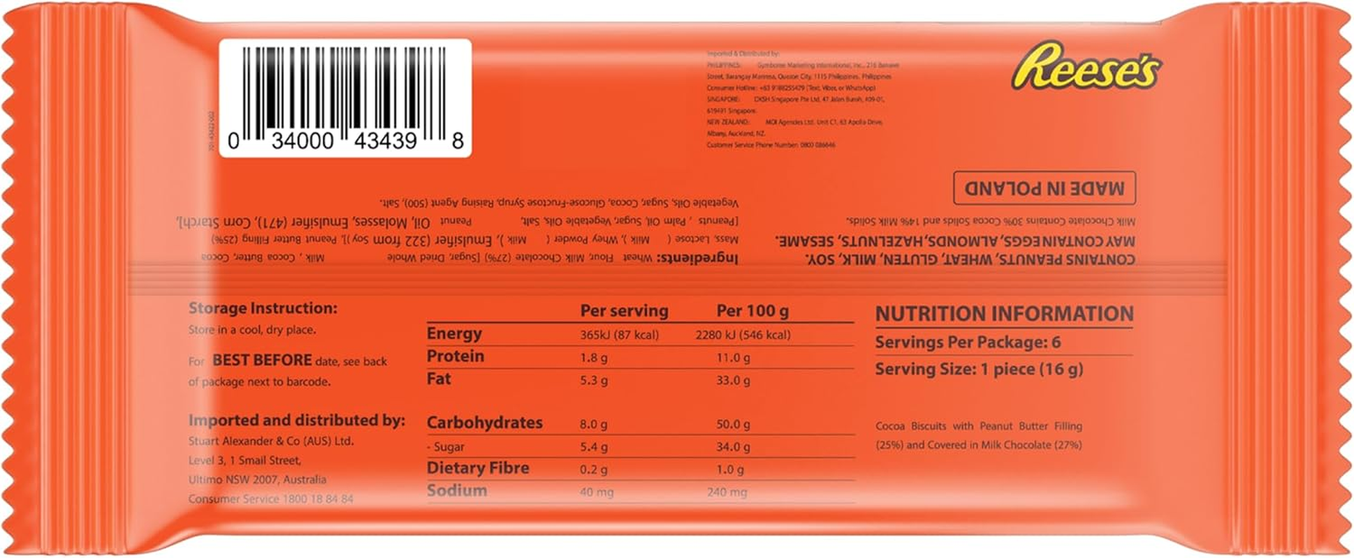 Reese&rsquo;S Rounds Chocolate Biscuits 96G