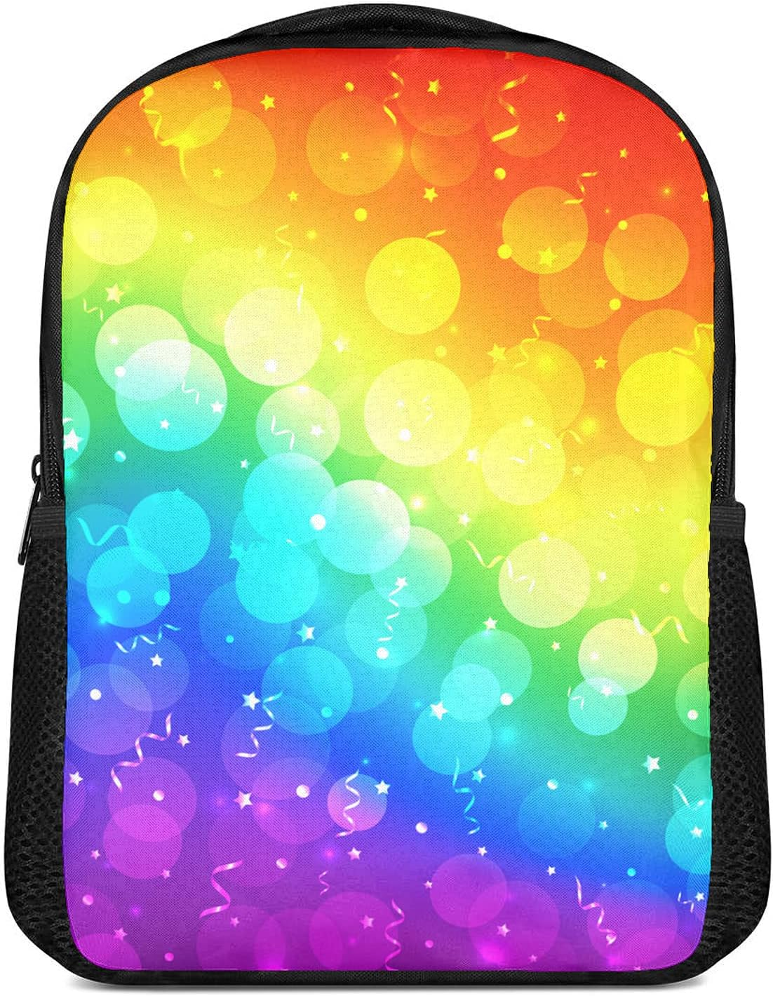 Tropicallife Fuzzy Rainbow Pattern Backpack for Boys and Girls Water Resistant Preschool Backpack Lightweight Bookbags Camping Travel School Shoulder Bag, Multi image number 5
