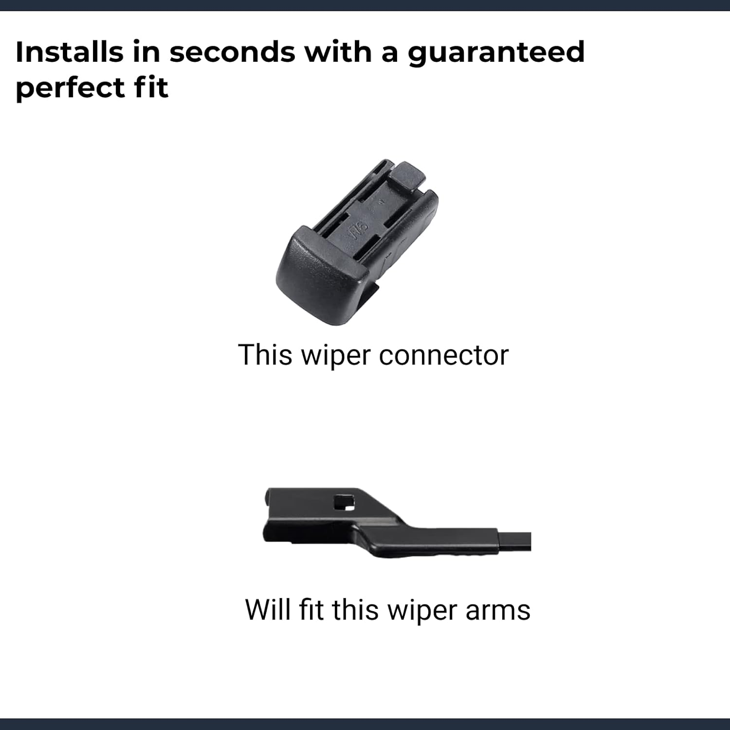 Aero Wiper Blades Suitable for MG HS SAS23 2019-2025 Kit 24" + 17" Front Windscreen Assembled Replacement Set Pair Driver Passenger Side image number 6