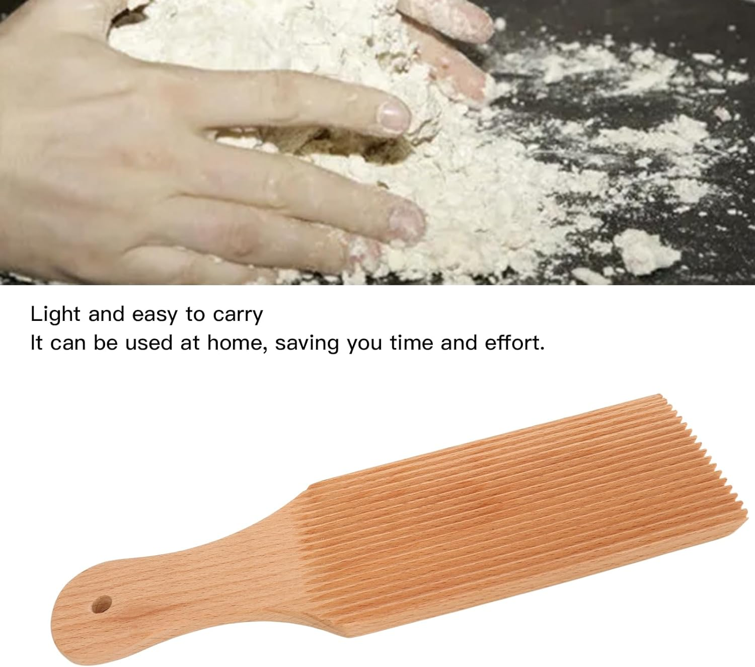 Gnocchi Roller for Shape - Beech Gnocchi Board Lightweight Pasta Board - Rolling Pins image number 2