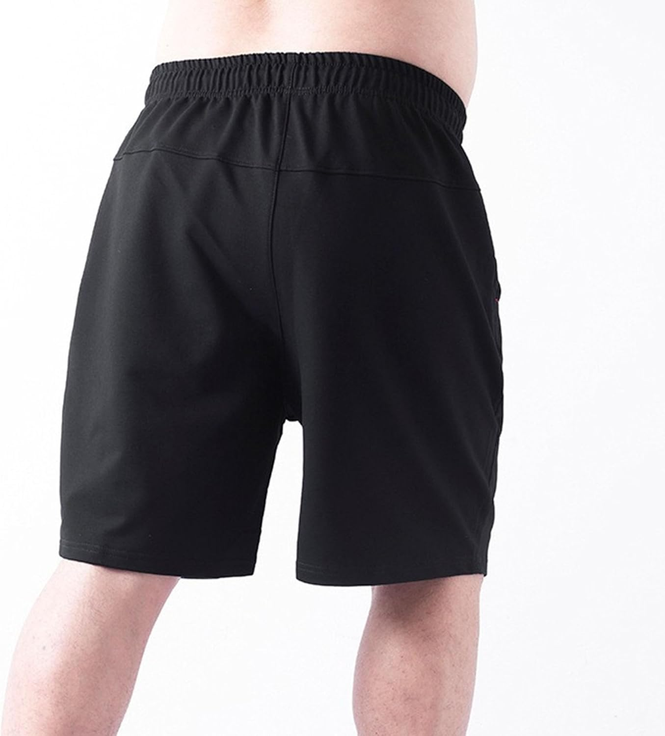 Gsywaipei Men'S Solid Cozy Cotton Sweat Shorts Joggers Elastic Waist Sports Shorts Pockets Running Training Jogging Short, Black 2, 4X-Large image number 1