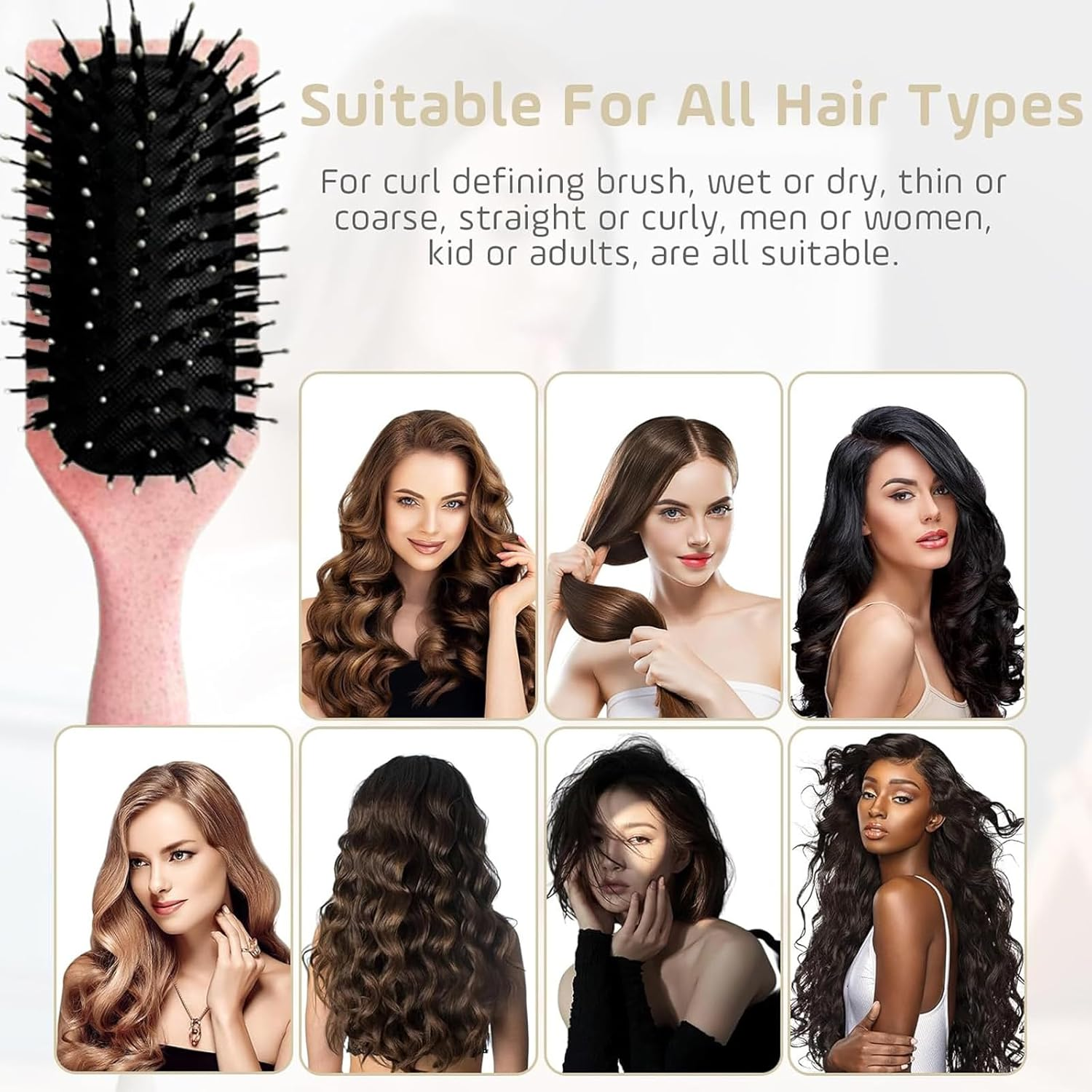 Curly Hair Brush,Curl Defining Brush for Women & Men,Curl Brush to Reduce Pulling & Curl Separation, Brush for Curly Hair,Shaping & Defining Curls image number 3