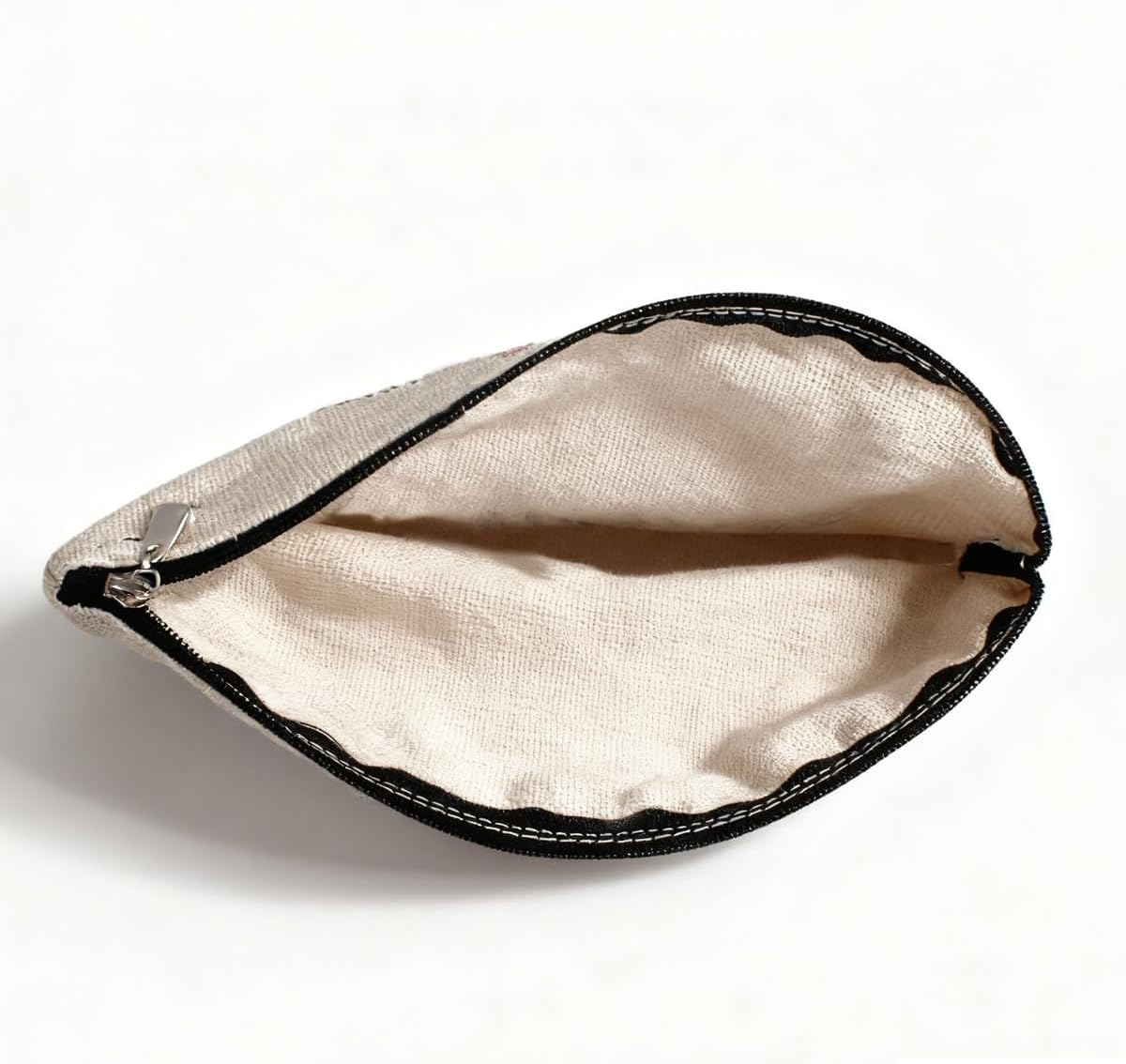 LAKYMIE Initial Small Makeup Bag Cosmetics Organizer Zipper Pouch, for Daily & Travel Use, Gifts for Best Friend, Bride, Bridesmaid, Alphabet B - Alphabet E image number 2