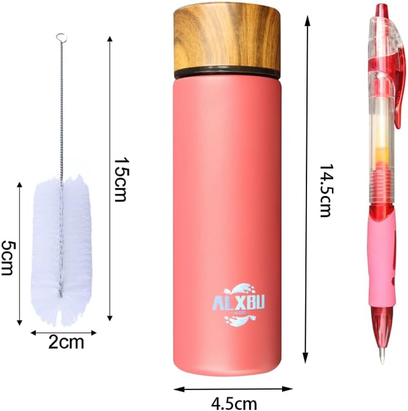 150Ml Insulated Cup,Small Water Bottle- Keeps Cold for 8 Hours, Hot for 6 Hours, Perfect for Purse or Kids Lunch Bag (Pink) - Blue image number 5