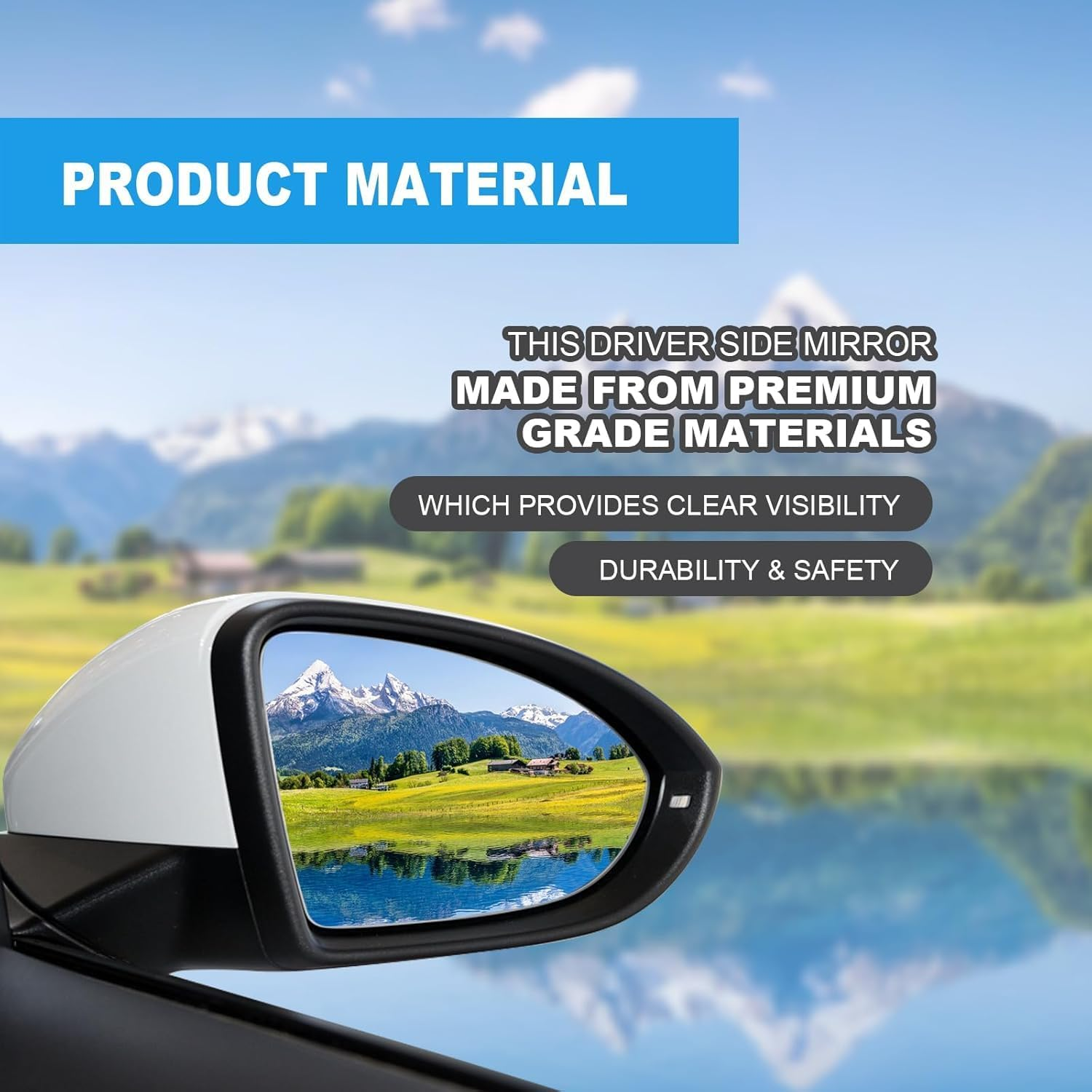 Right Side Heated Mirror Glass Compatible with Golf 7/7.5/Gti/R-Line (Golf MK7 MK7.5) 2013-2020 Volkswagen MK7 GTI R Sportwagen Alltrack Jetta OEM: 5G0 857 522